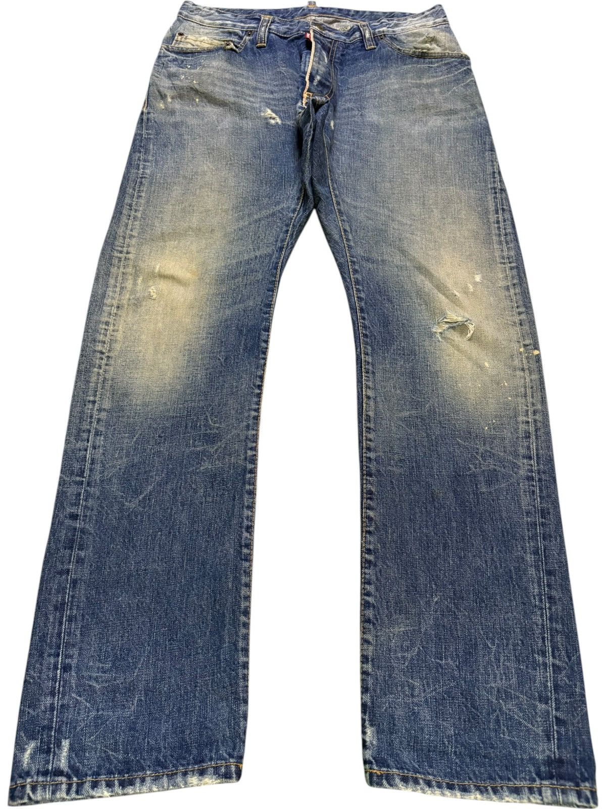 Dsquared2 Vintage Dsquared Mud Wash Distressed Jeans Size US 33 - 2 Thumbnail