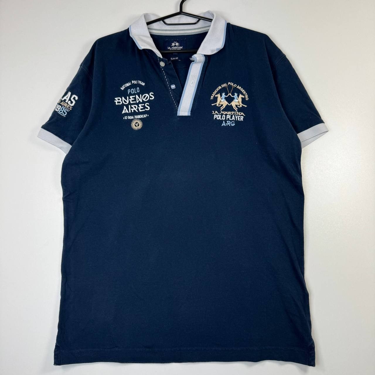 La Martina La Martina Buenos Aires Polo Shirt Navy Mens XL Size US XL / EU 56 / 4 - 1 Thumbnail