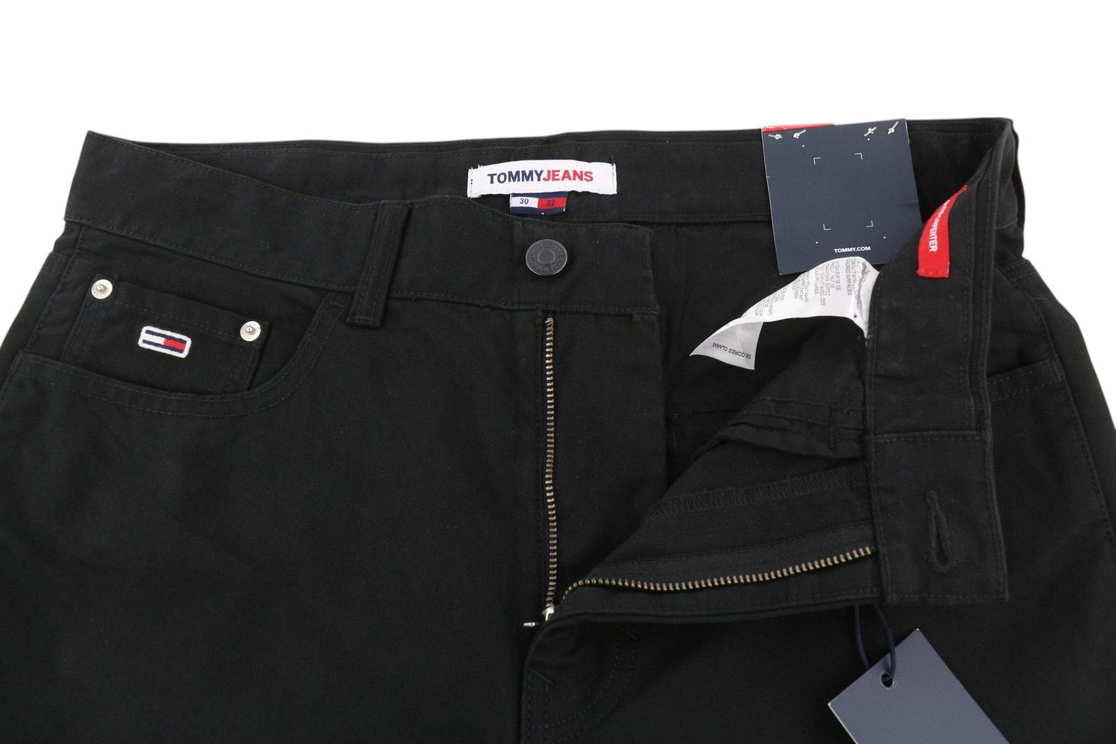 Tommy Hilfiger SKATER CARPENTER W30/L32 Black Cargo Zip Fly Trousers 84948 Size US 30 / EU 46 - 4 Thumbnail