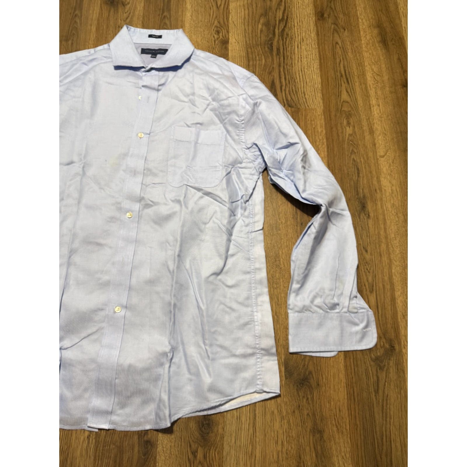 Tommy Hilfiger Tommy Hilfiger Shirt Men's 15.5-32/33 Blue Long Sleeve Button Up Shirt Slim Fit Size US M / EU 48-50 / 2 - 4 Thumbnail