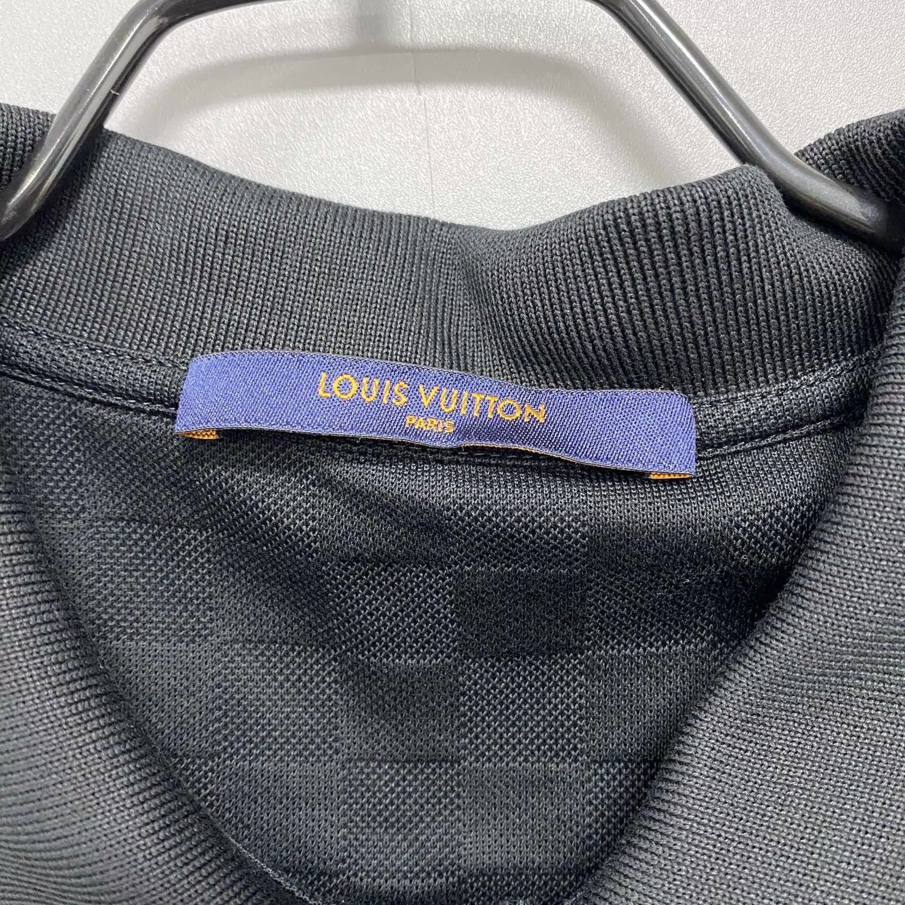 Louis Vuitton LV Black Checkered Polo Shirt Men's M Size US M / EU 48-50 / 2 - 5 Thumbnail