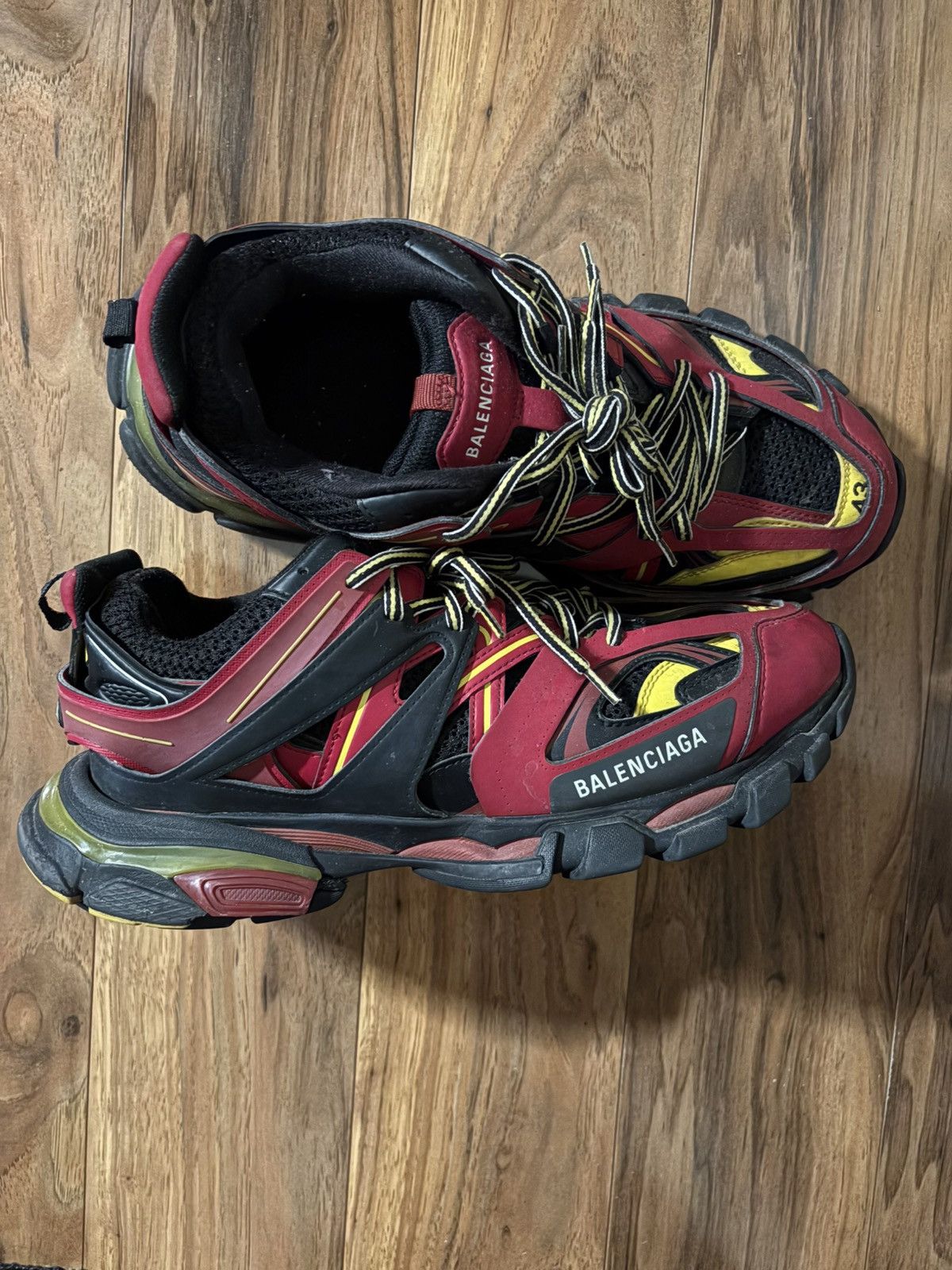 Balenciaga Balenciaga red and yellow track Size US 10 / EU 43 - 1 Thumbnail