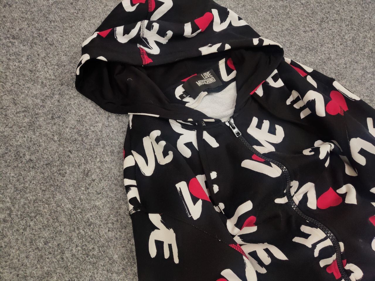 Moschino Love Moschino Authentic Multi Logo Oversized Zip Hoodie Size US S / EU 44-46 / 1 - 7 Thumbnail
