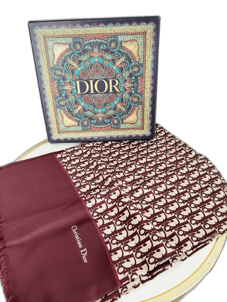 Dior Dior Silk Scarf With Logo Design Size ONE SIZE - 1 Thumbnail