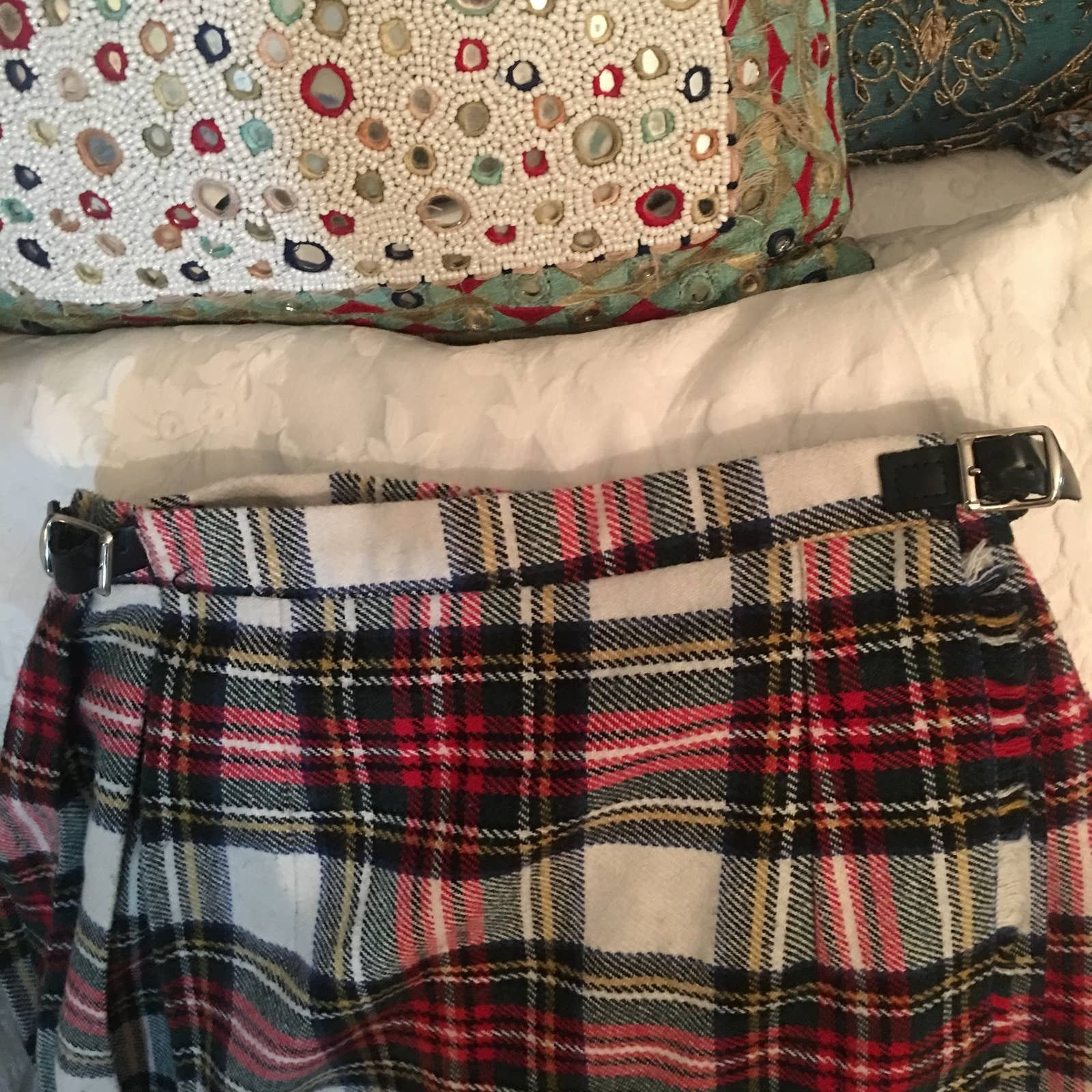 Vintage VINTAGE PLAID KILT SKIRT FROM IRELAND Size 26" / US 2 / IT 38 - 8 Thumbnail