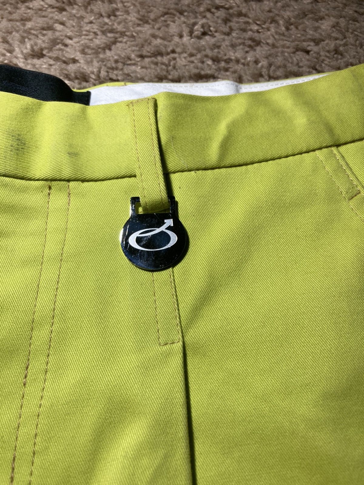 Xander Zhou SS18 Xander Zhou Pleated Trouser Volt Green Logo XZ Alien Size US 28 / EU 44 - 4 Thumbnail