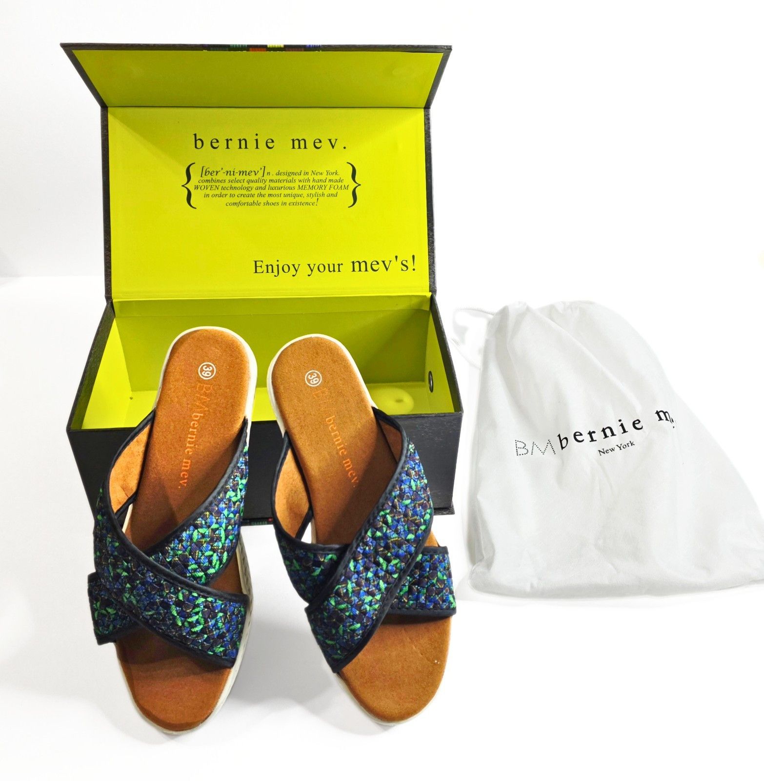 Other Bernie Mev Avon Sandals Women 8.5 EU 39 Woven Memory Foam Size US 8.5 / IT 38.5 - 1 Thumbnail