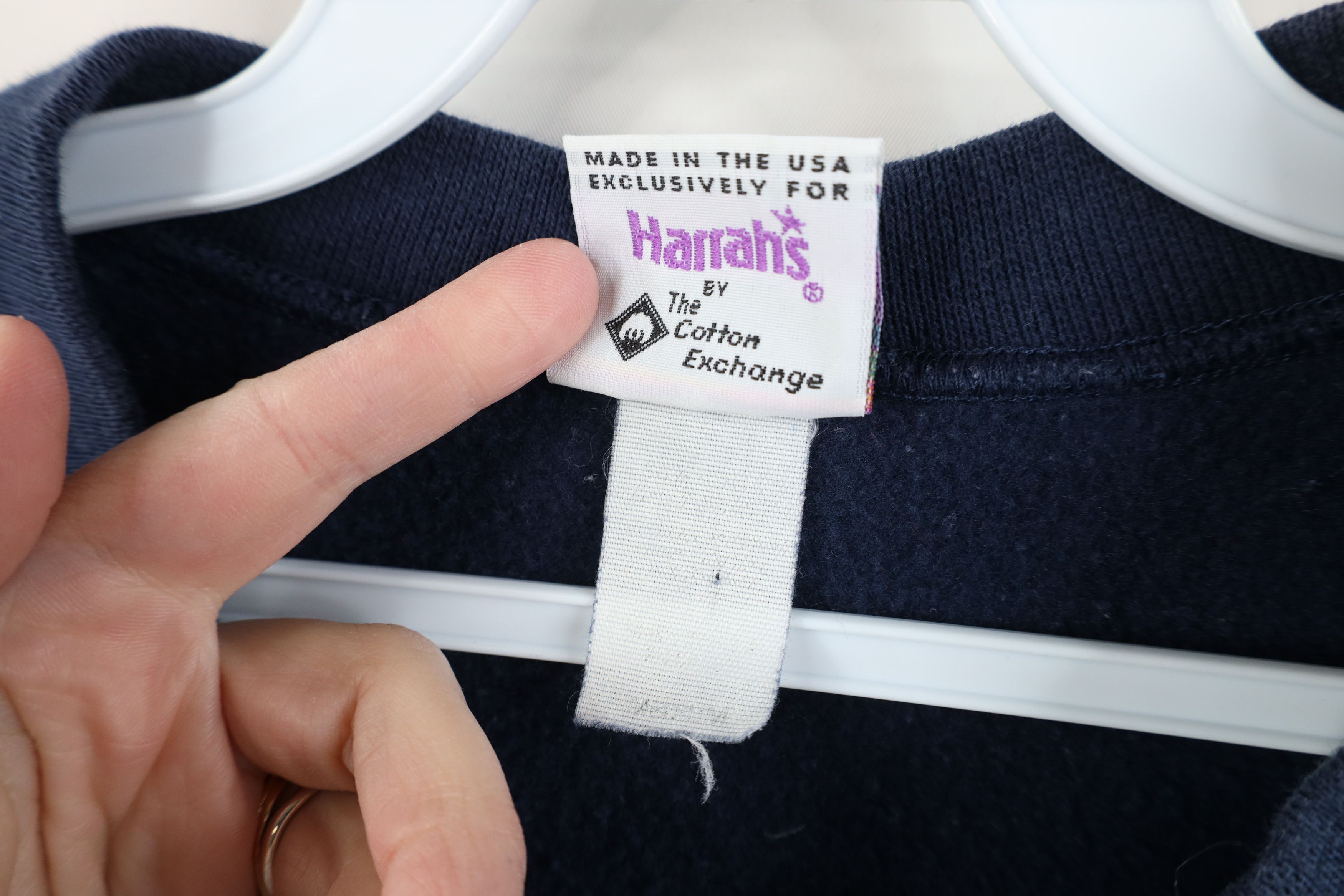 Vintage Vintage 90s Harrahs Las Vegas Casino Sweatshirt Blue USA Size US M / EU 48-50 / 2 - 7 Thumbnail