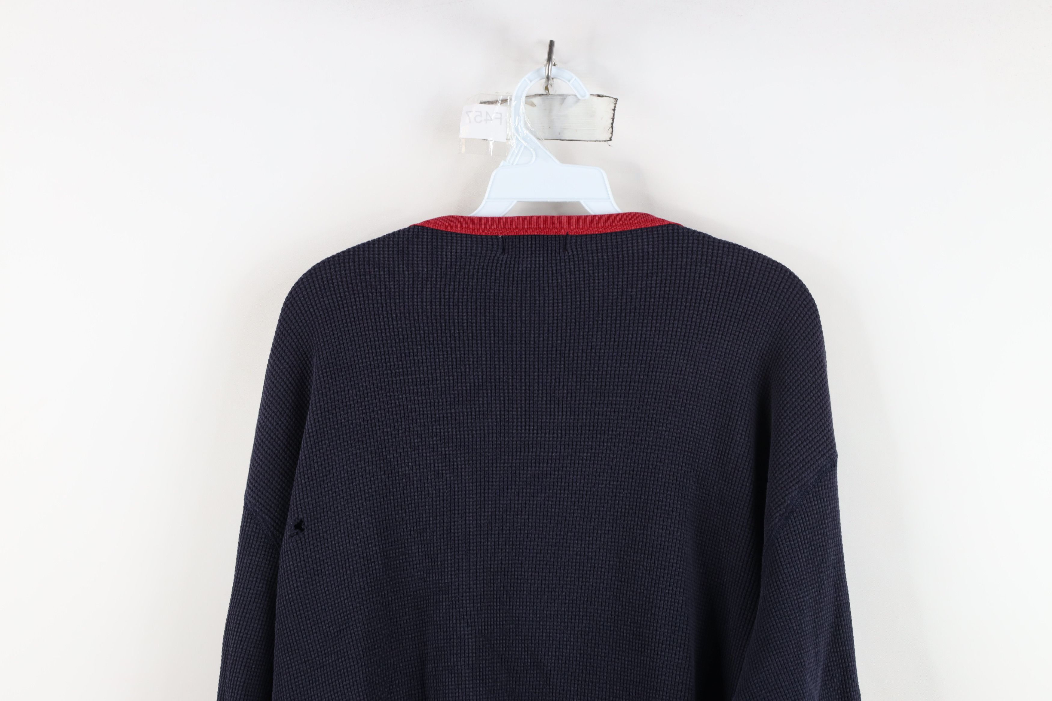 Ralph Lauren Vintage 90s Ralph Lauren Thermal Waffle Knit T-Shirt Blue Size US XXL / EU 58 / 5 - 14 Thumbnail