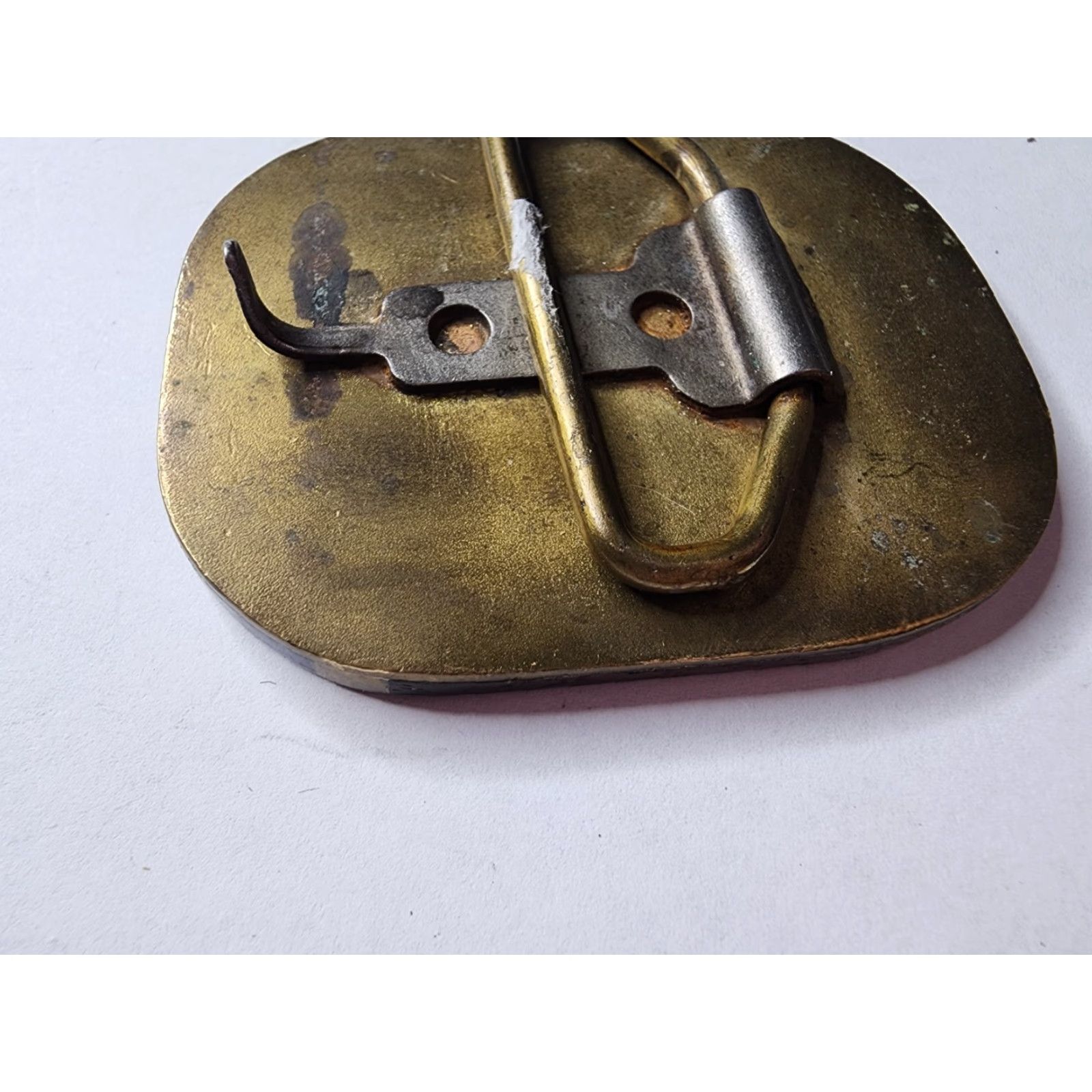 Vintage VINTAGE Belt Buckle Wood Inlay Lapis Southwestern Cowboy Western Brown Adult Unbranded Size ONE SIZE - 4 Thumbnail
