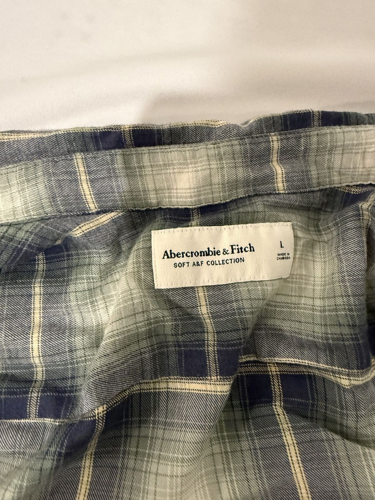 Abercrombie & Fitch A&F Soft Flannel Green Large Size US L / EU 52-54 / 3 - 3 Thumbnail