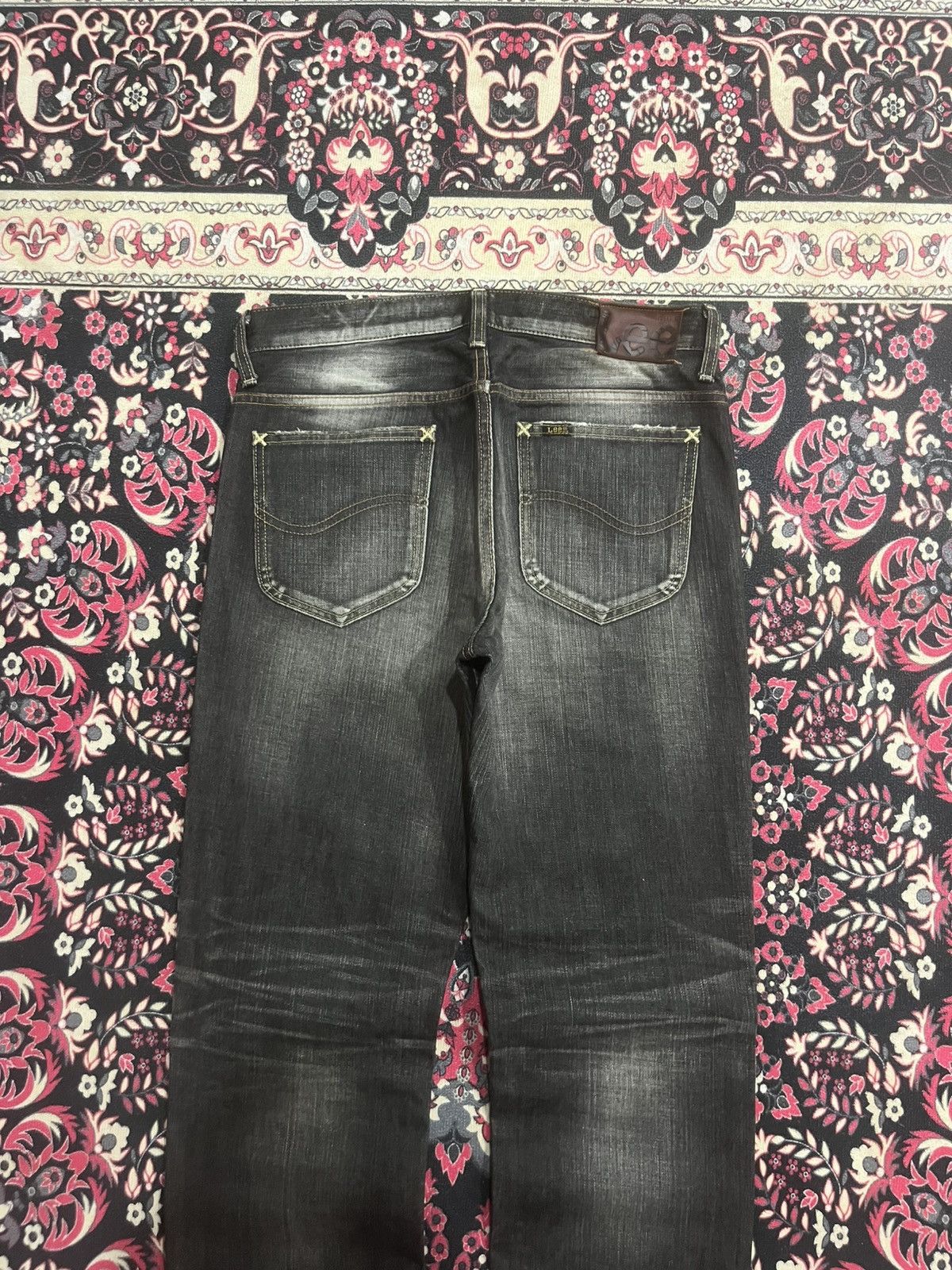 Lee Vintage Lee Rider Sanforized Black Faded Whisker Jeans Size US 31 - 6 Thumbnail