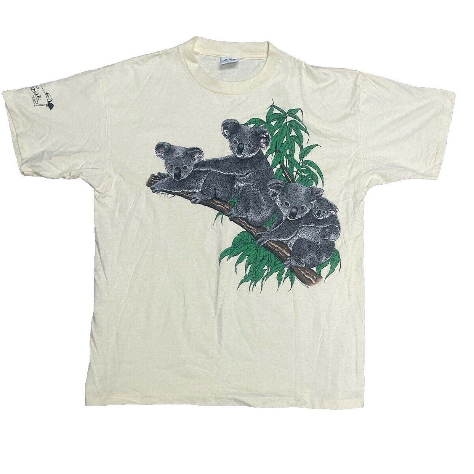 Vintage Vintage Harlequin T Shirt 1985 Teena Houck Koala XL Size US XL / EU 56 / 4 - 1 Thumbnail