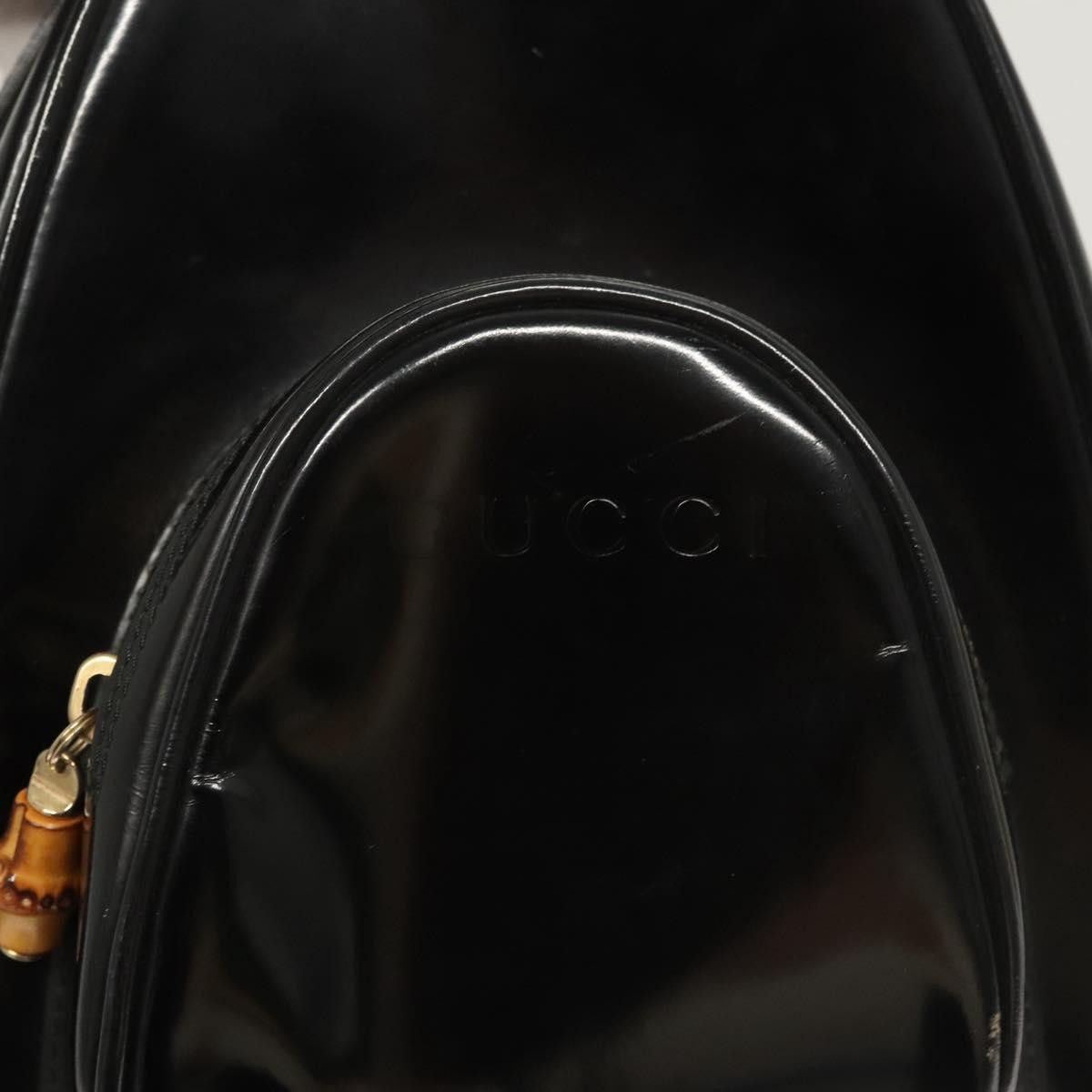 Gucci GUCCI Bamboo Shoulder Bag Enamel Black Gold 007 2113 007 Size ONE SIZE - 16 Thumbnail