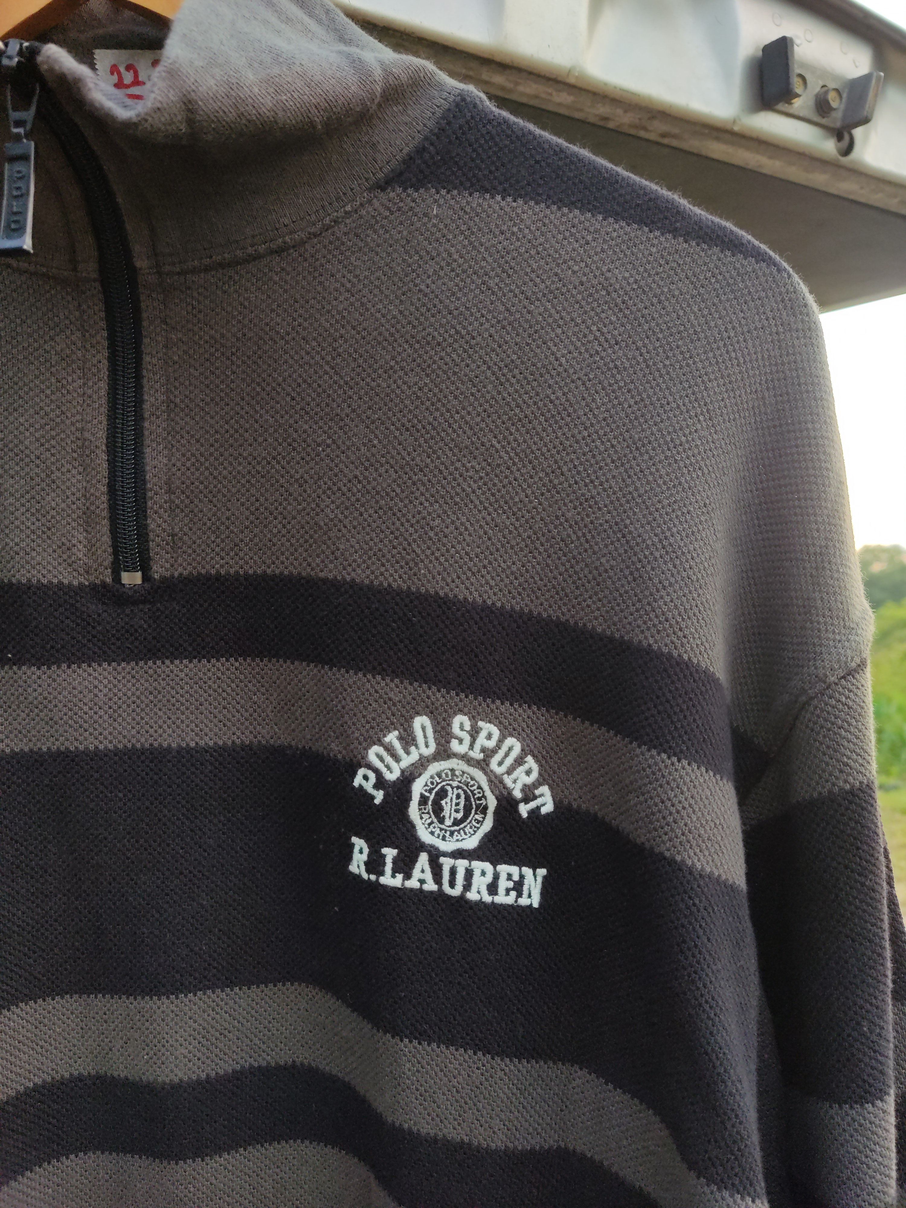 Designer Polo Sport Ralph Lauren Quater Zipper Stripes Style Size US M / EU 48-50 / 2 - 3 Thumbnail
