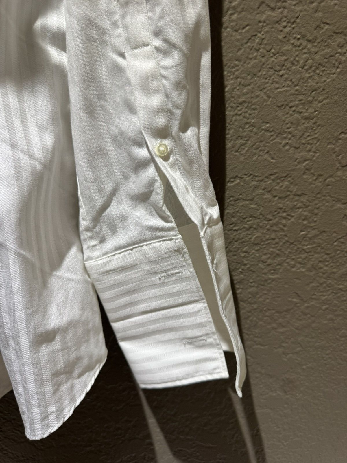 Marc Anthony Marc Anthony Vintage Slim Fit Tonal White Stripe Button Up Size US M / EU 48-50 / 2 - 8 Thumbnail