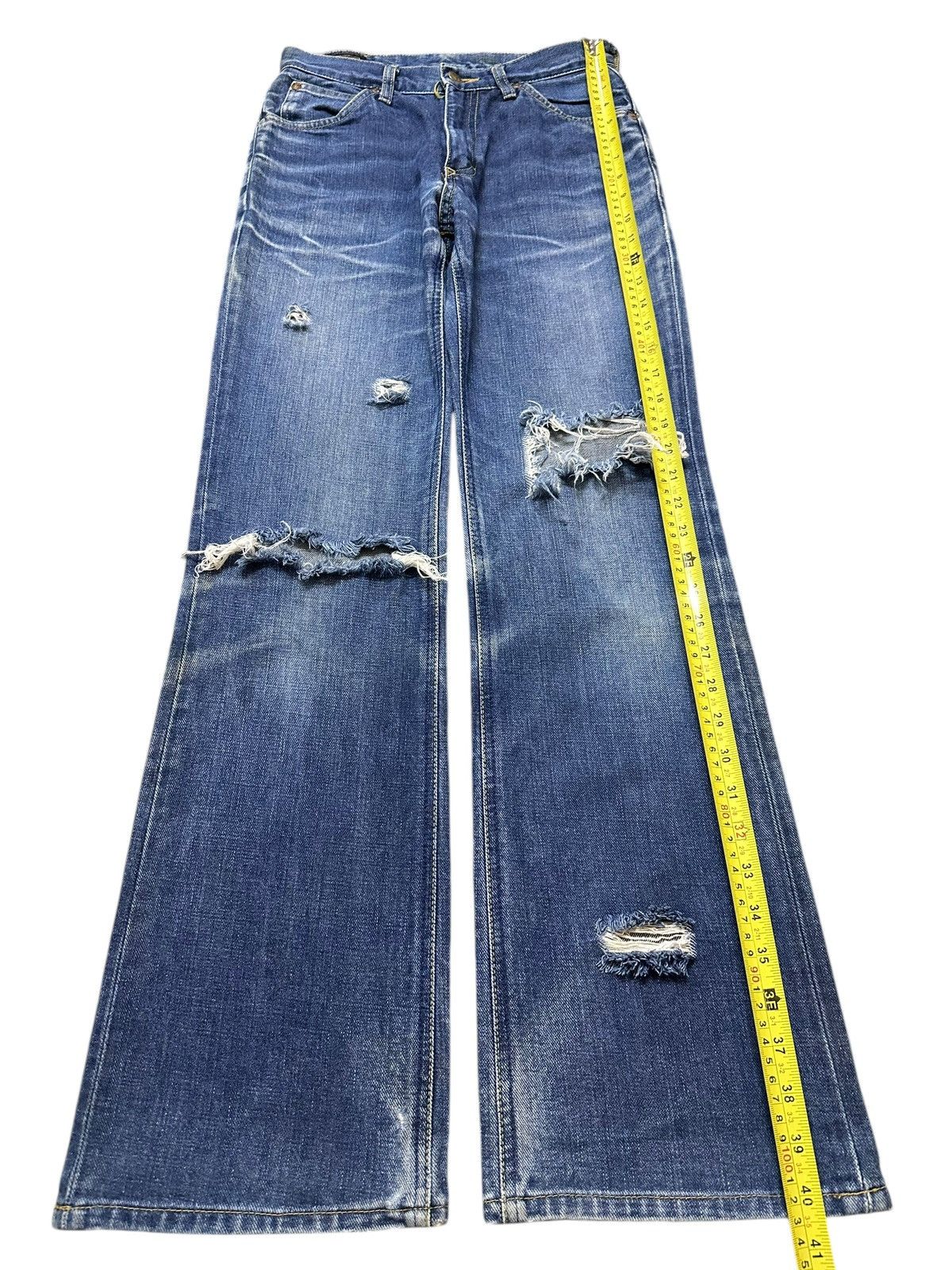 Lee Vintage 90s Lee Riders Faded Wash Distressed Bootcut Jeans Size 26" / US 2 / IT 38 - 13 Thumbnail