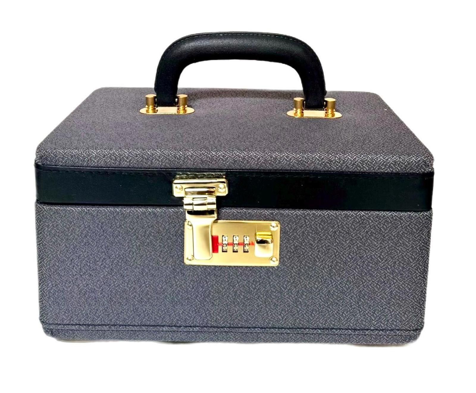 Other Jewelry Briefcase Box Gray Medium: PU Leather Organizer Size ONE SIZE - 1 Thumbnail