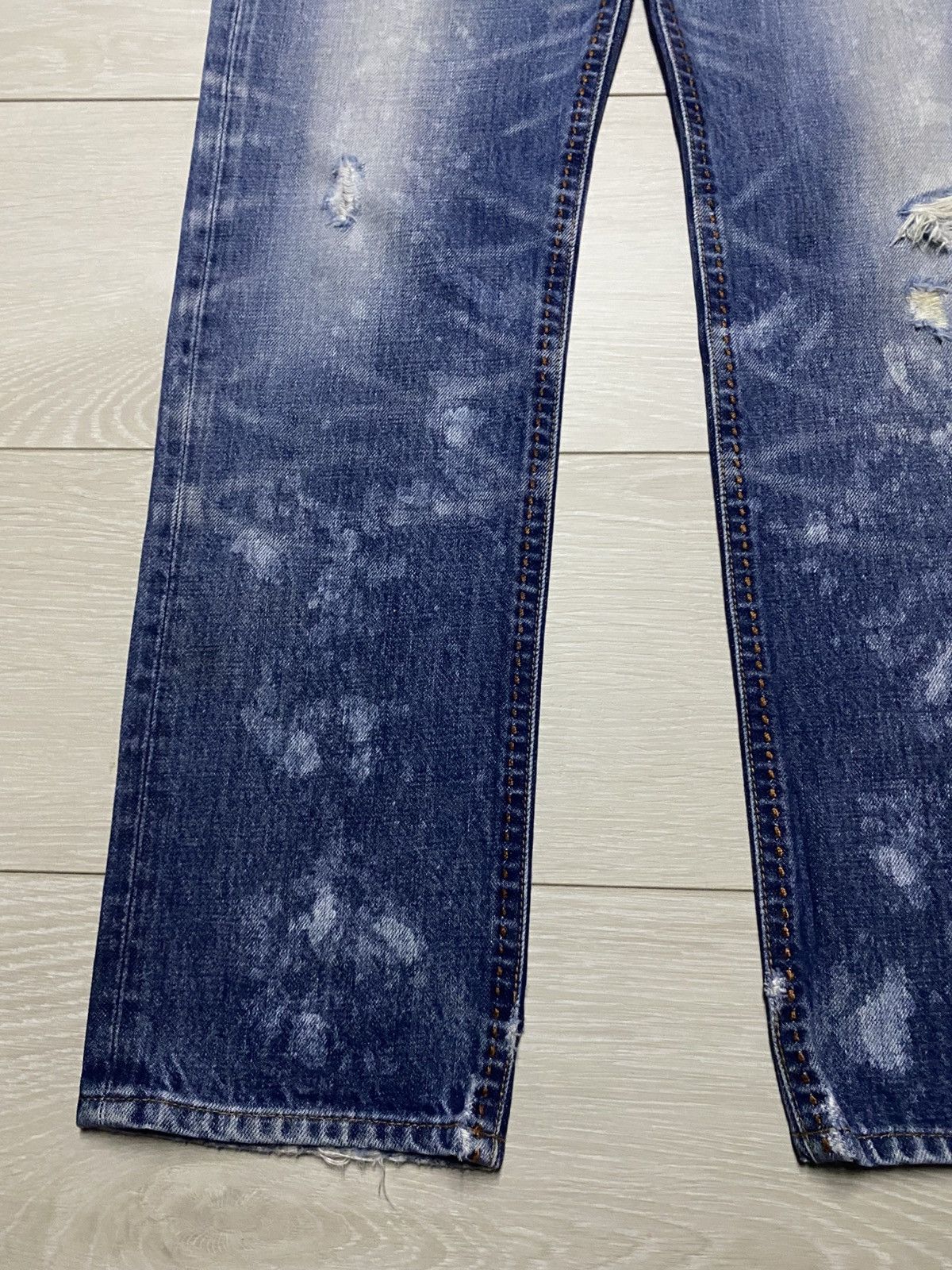 Japanese Brand Japanese Brand RnaSlang Bleach Splatter Slim Fit Jeans Size US 33 - 6 Thumbnail