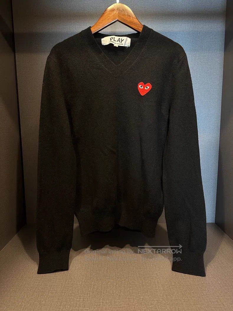 Comme des Garcons Comme Des Garcons Wool coat V-neck sweater Size S / US 4 / IT 40 - 1 Thumbnail