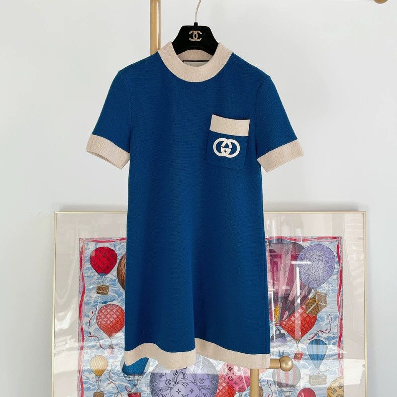 Gucci Blue Dress with Elasticity- DMC