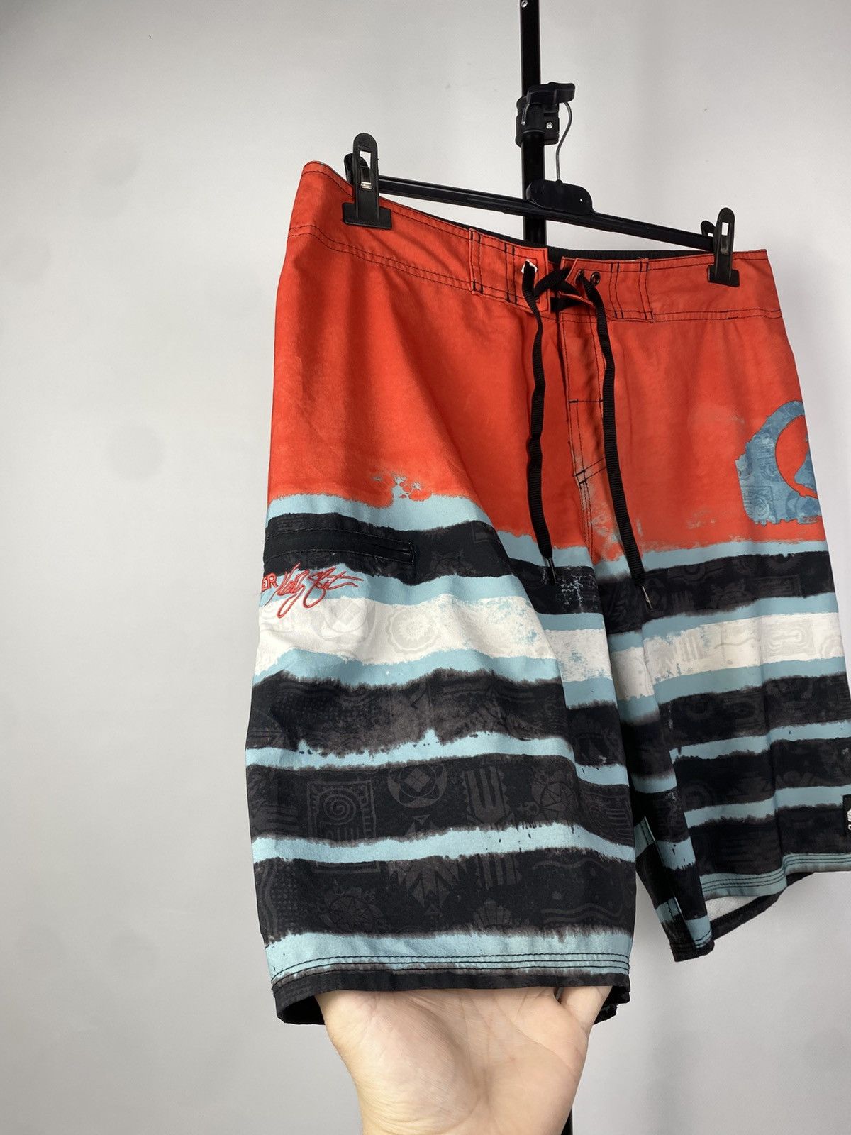 Quicksilver × Quiksilver × Vintage Rare Vintage Quiksilver Logo Nylon Shorts Y2K Size US 33 - 2 Thumbnail