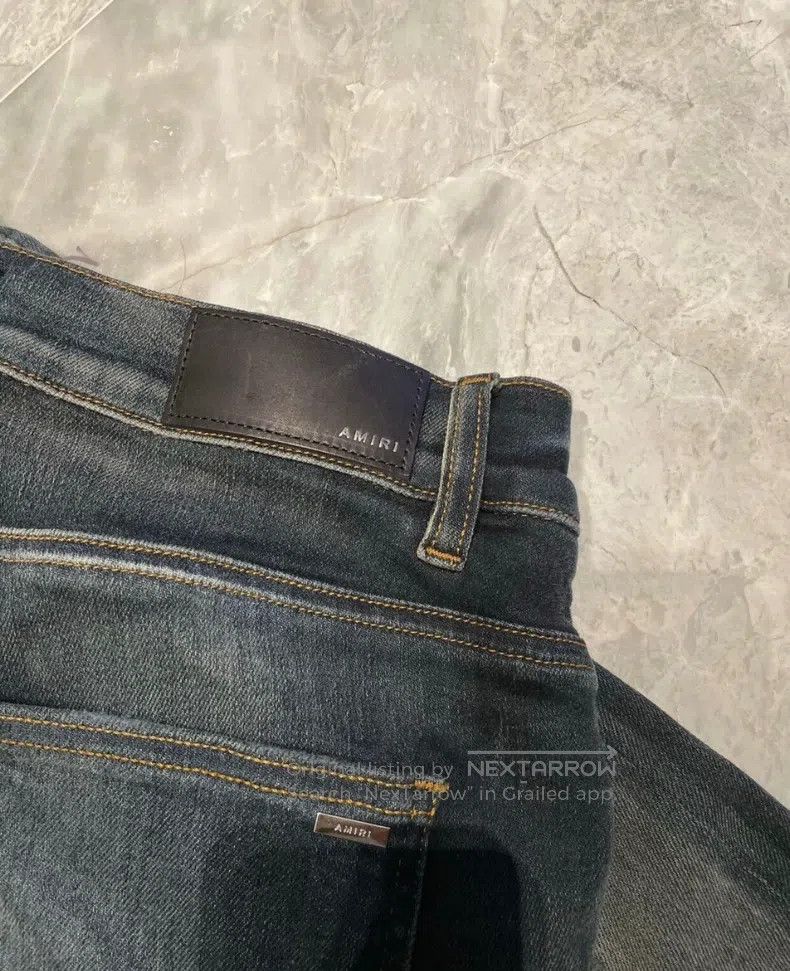Amiri Amiri Style Rendered Watercolor Blue Denim Pants Size US 34 / EU 50 - 3 Thumbnail