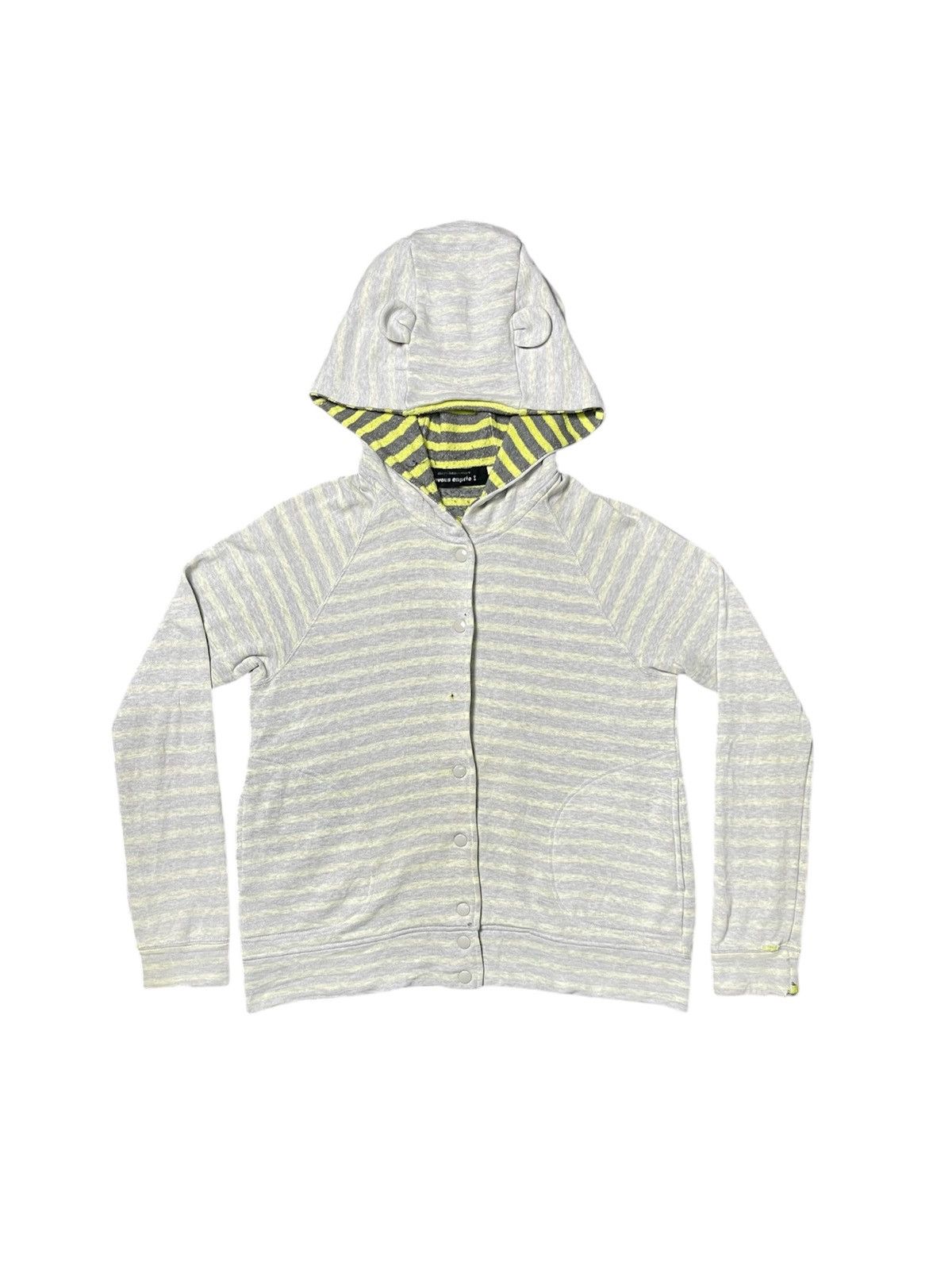 mercibeaucoup 2000s ISSEY MIYAKE BEAR EARS BUTTON UP HOODIE DISTRESSED Size US M / EU 48-50 / 2 - 1 Thumbnail
