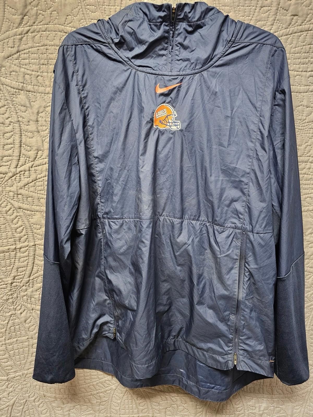 Nike Nike Lakes High School Football 1/2 Zip Windbreaker Jacket Size US XL / EU 56 / 4 - 1 Thumbnail