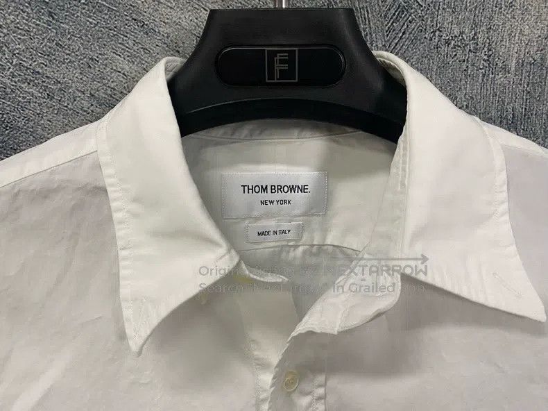 Thom Browne Thom Browne Short-Sleeve Striped Shirt - White Size US XL / EU 56 / 4 - 3 Thumbnail