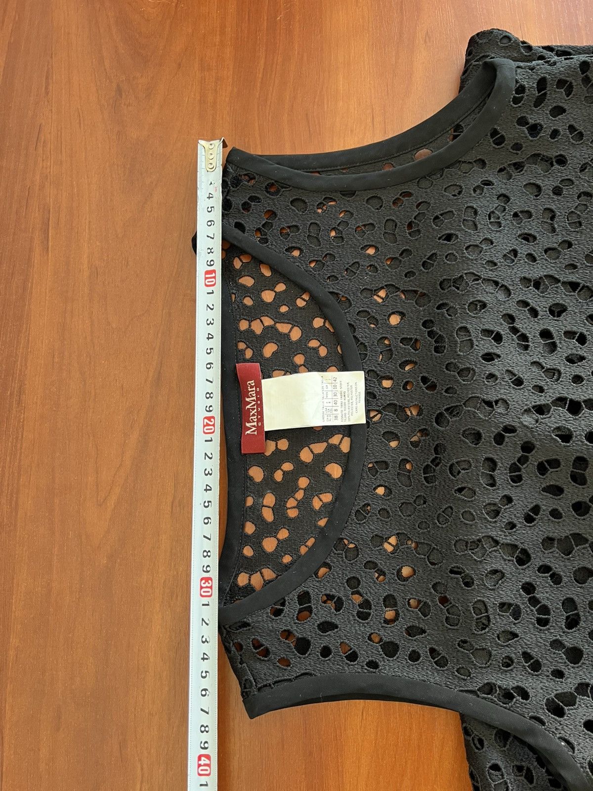 Max Mara MAX MARA STUDIO BLACK OPENWORK SLEEVELESS BOXY STYLE DRESS Size M / US 6-8 / IT 42-44 - 17 Thumbnail