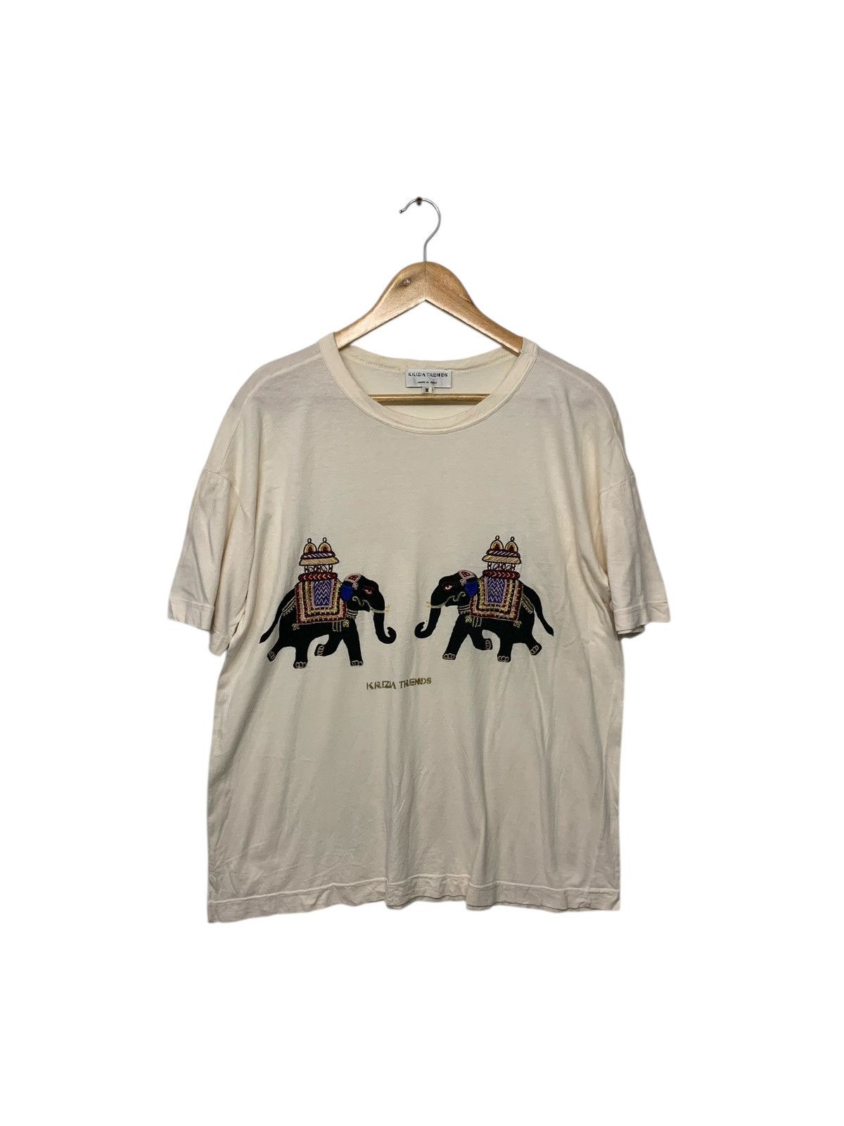 Krizia Uomo Rare Krizia Trend Embroidered Photo T Shirt Size US M / EU 48-50 / 2 - 1 Thumbnail