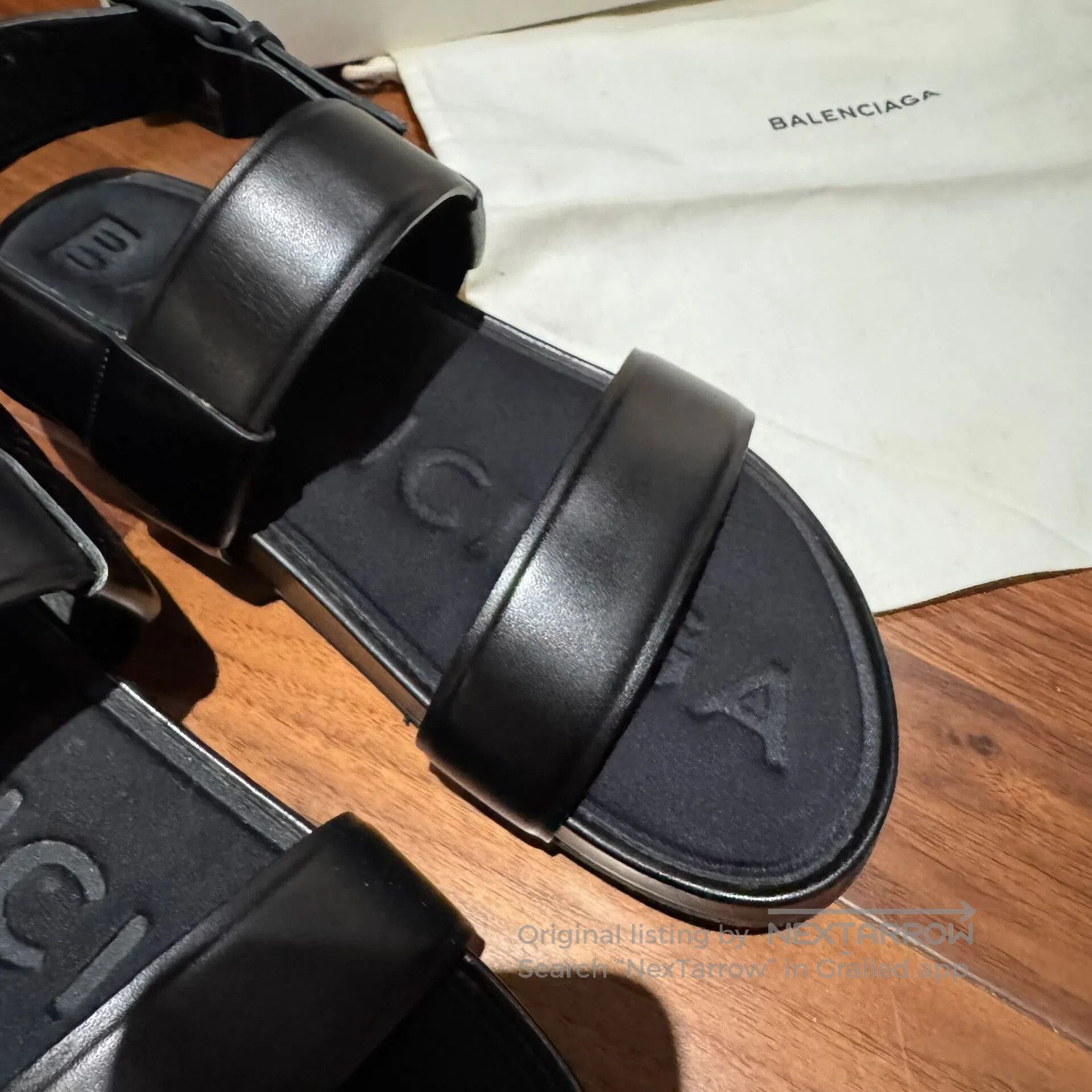Balenciaga Balenciaga Women's Black Dark Vanguard Sandals. Size US 6 / IT 36 - 3 Thumbnail