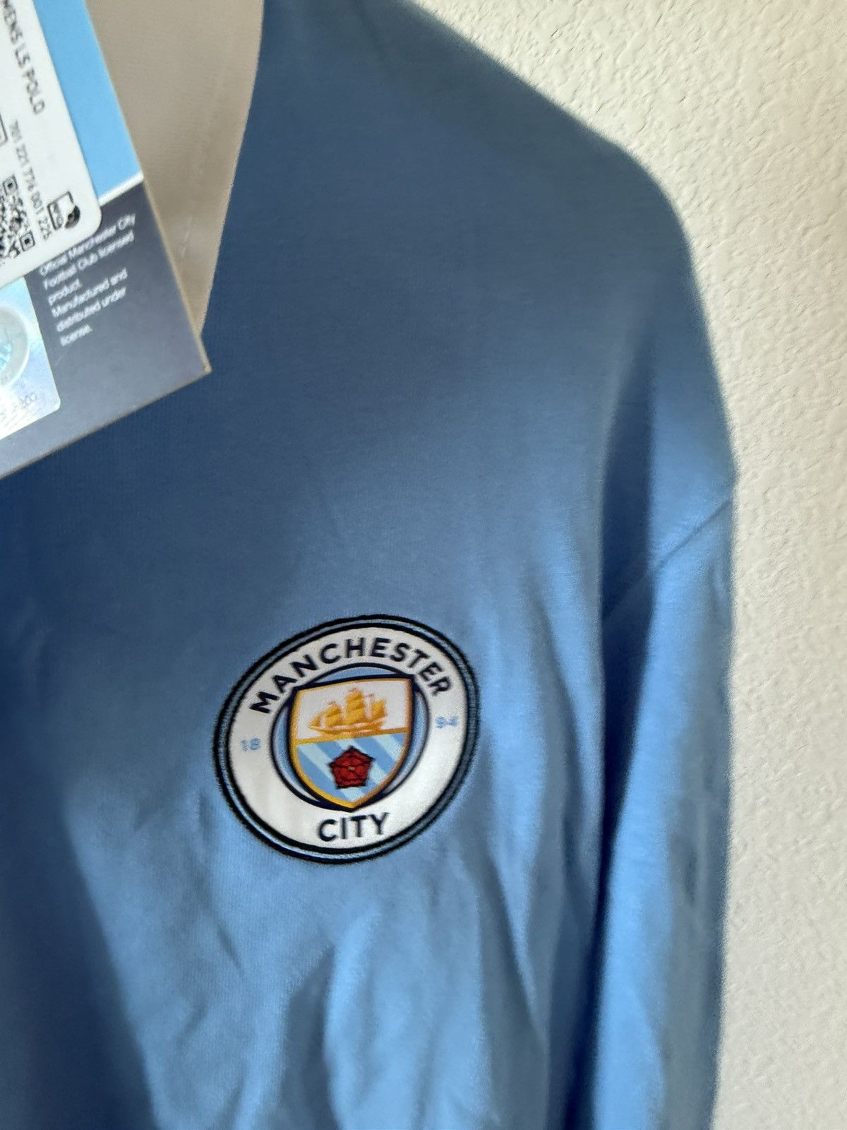 Other Manchester City Long Sleeve Logo Polo 👕 ⚽️ Size US M / EU 48-50 / 2 - 3 Thumbnail