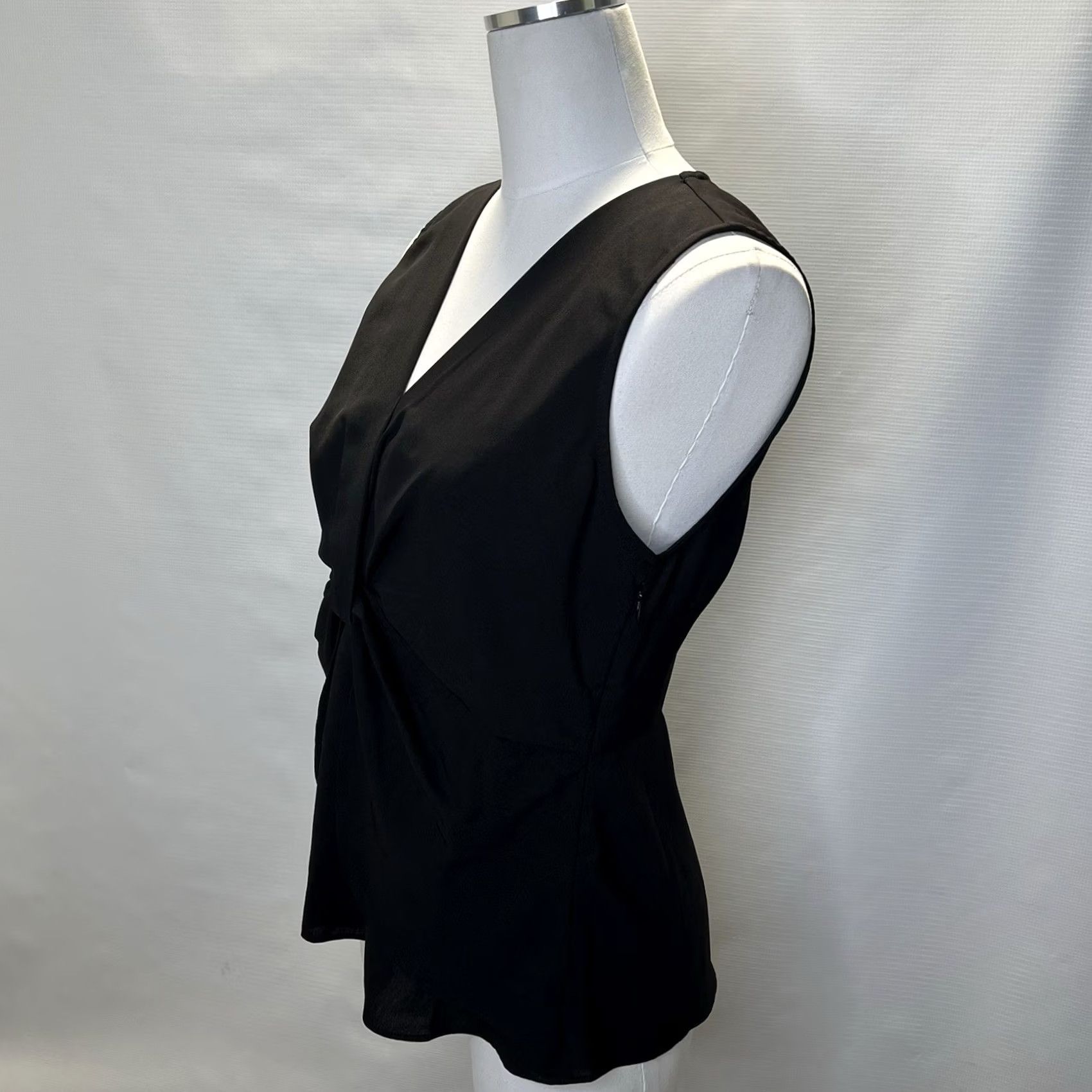 Soft Surroundings VINTAGE Soft Surroundings Tank Top Women’s Small Black Enka Twisted Front Whimsy NEW Size S / US 4 / IT 40 - 3 Thumbnail