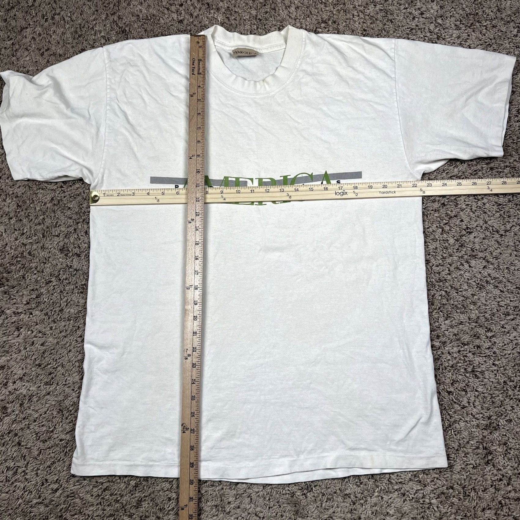 Perry Ellis VINTAGE Perry Ellis Spellout Graphic T-Shirt XL White 90s Grunge Mens Short Sleeve Single Stitch Classic Size US XL / EU 56 / 4 - 5 Thumbnail