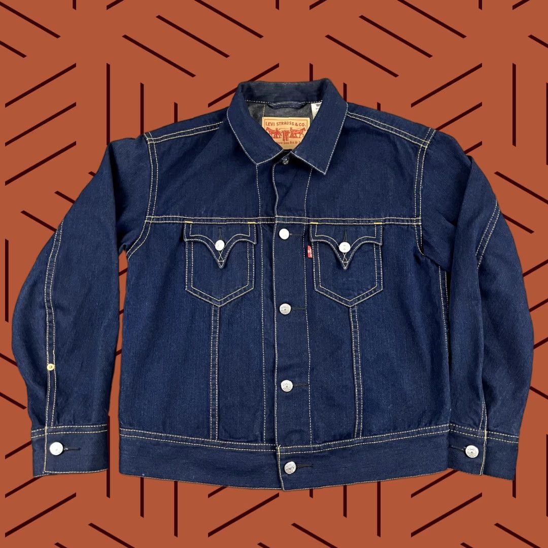 Levi's LEVIS Iconic Jacket XL Blue Denim Trucker Western Rodeo Jean Type 1 Y2K Mens Size US 36 / EU 52 - 1 Thumbnail