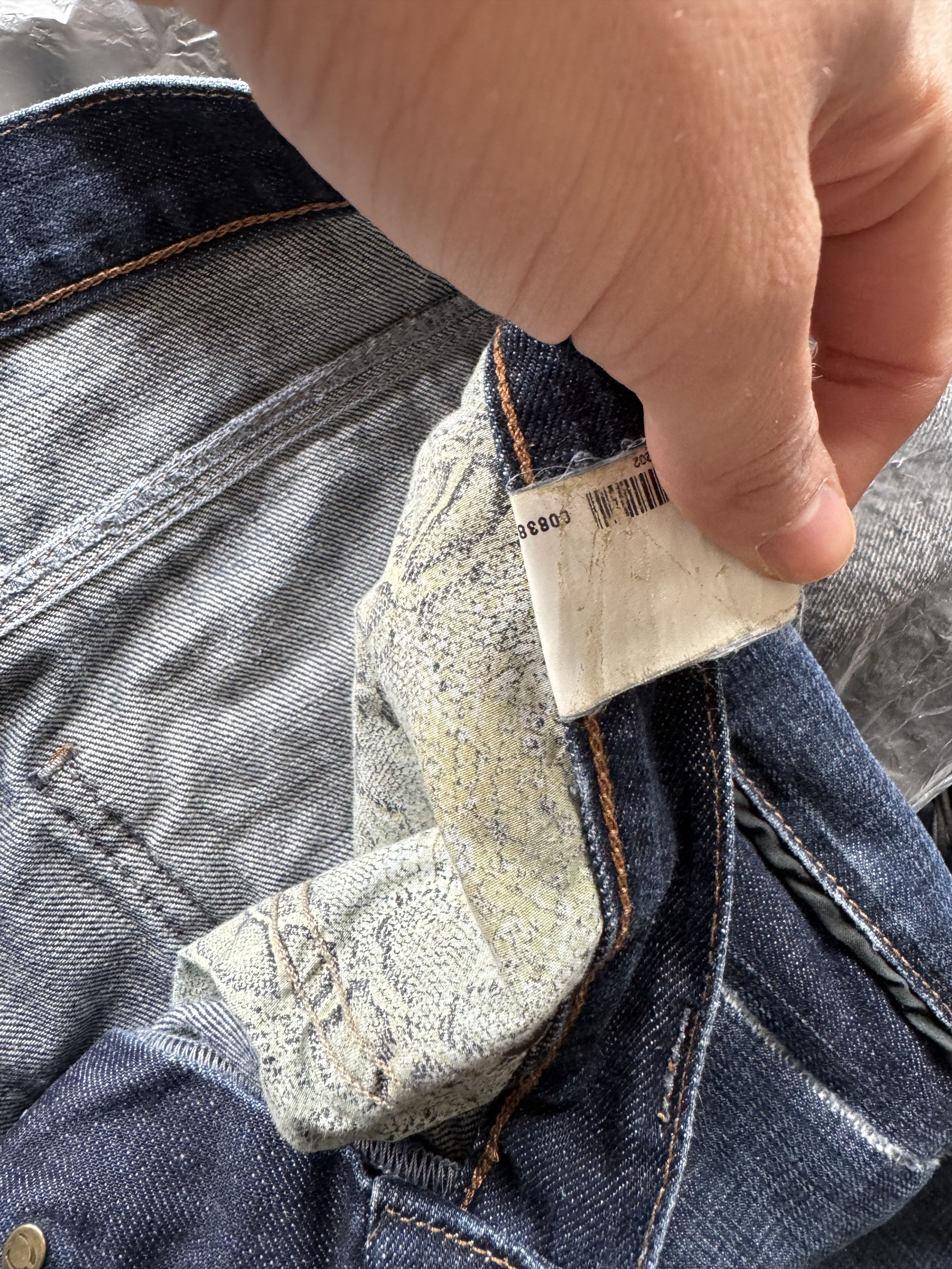 Just Cavalli Ornate Leather Pocket Denim Jeans Size US 33 - 18 Thumbnail