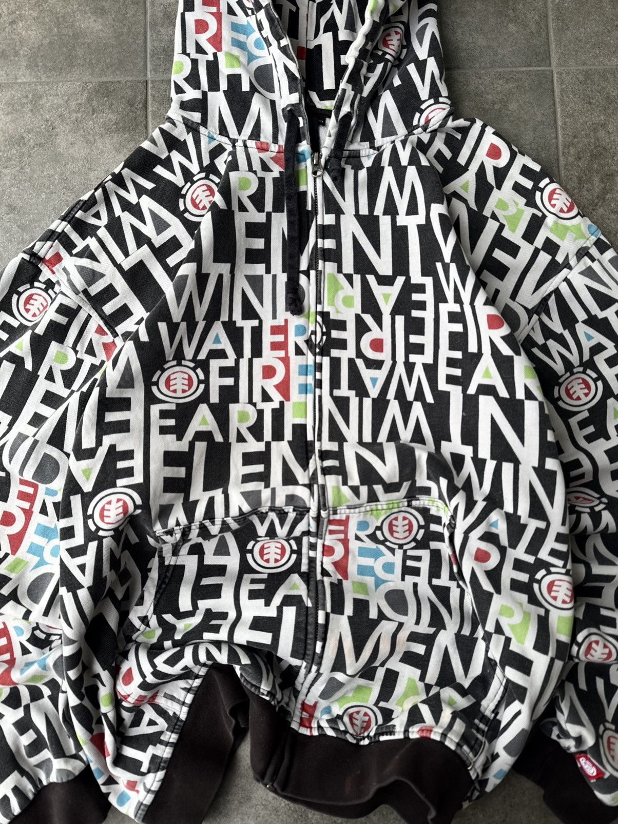 Element Crazy Vintage Y2K Element Zip Up Hoodie Skater Opium Size US XL / EU 56 / 4 - 4 Thumbnail