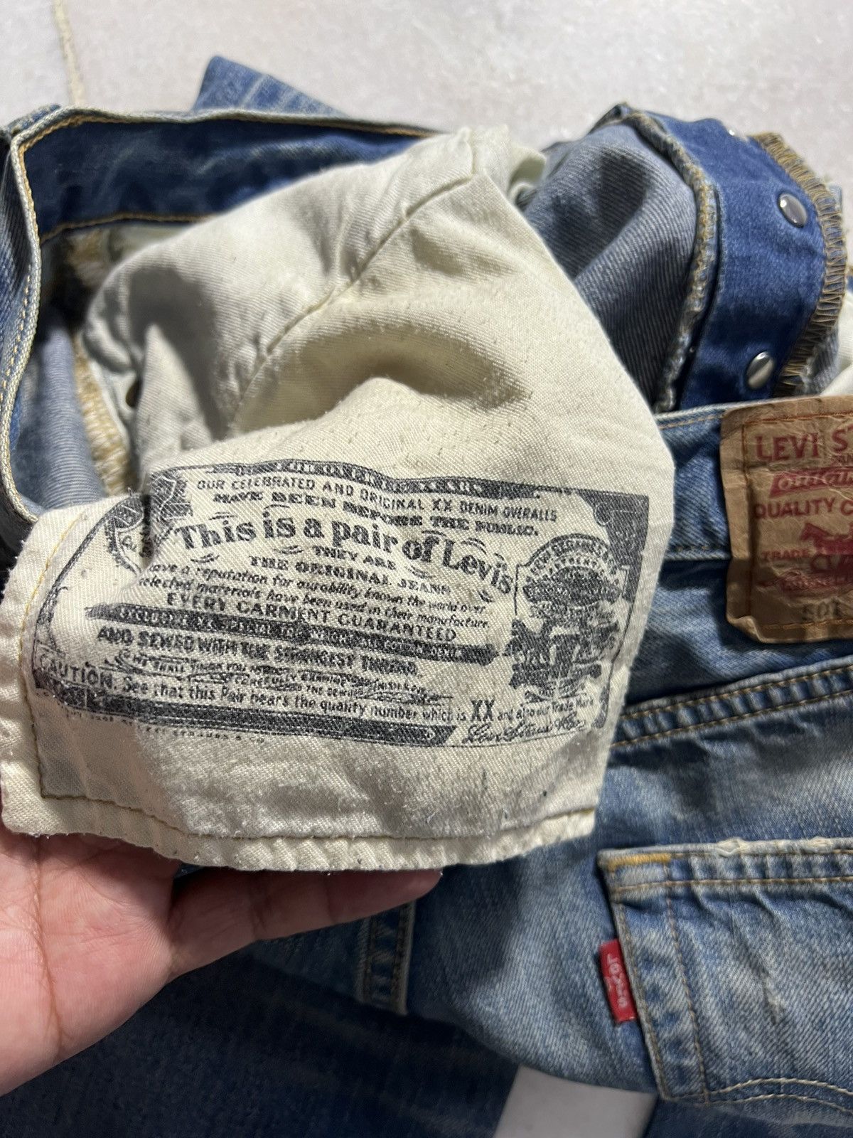 Levi's × Levi's Vintage Clothing 💥Rare💥Vintage 90’Levis 501 Kurt Corbain Distressed Jeans Size US 30 / EU 46 - 19 Thumbnail