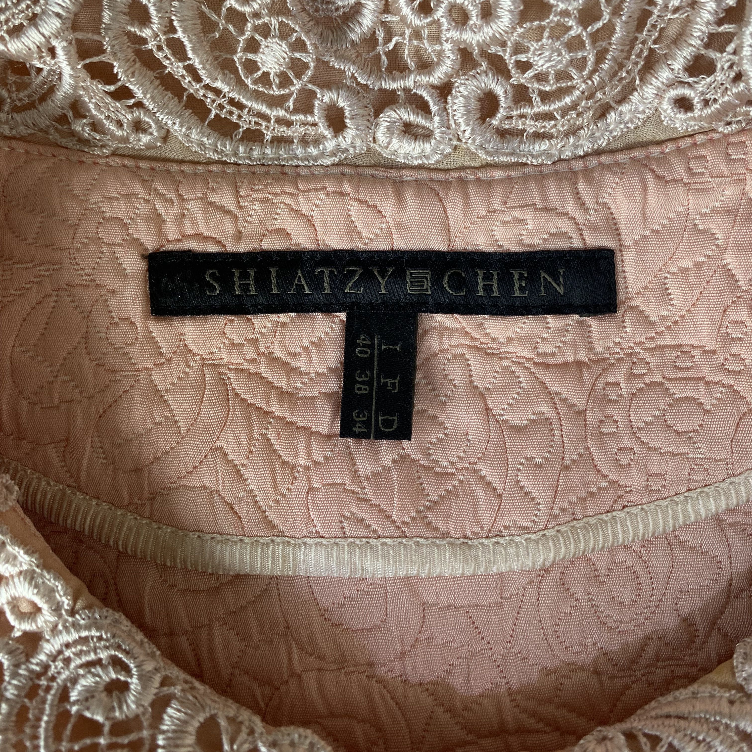 Other SHIATZY CHEN Pink Jacquard Lace Trim Jacket Size XS / US 0-2 / IT 36-38 - 9 Thumbnail