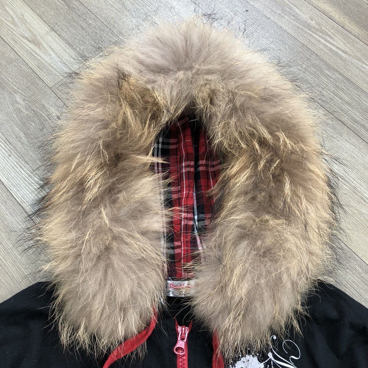 If Six Was Nine × Japanese Brand × Le Grande Bleu (L.G.B.) 2000s Doublefocus Fur Poem Cross Goa Punk Style Zip Hoodie Size US M / EU 48-50 / 2 - 5 Thumbnail