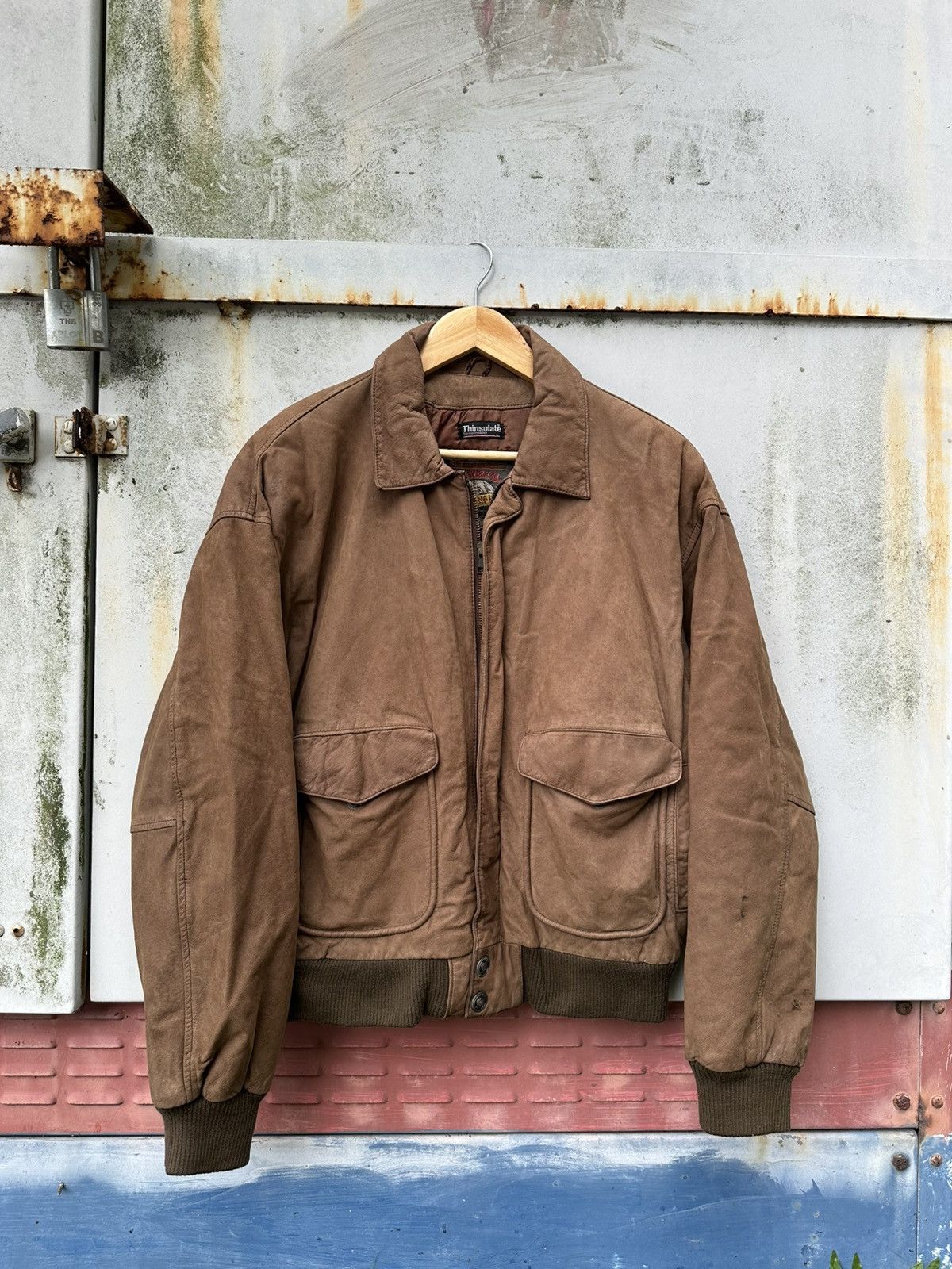 Vintage 👹Vintage Wilsons X Thinsulate Aviator Leather Bomber Jacket Size US M / EU 48-50 / 2 - 3 Thumbnail