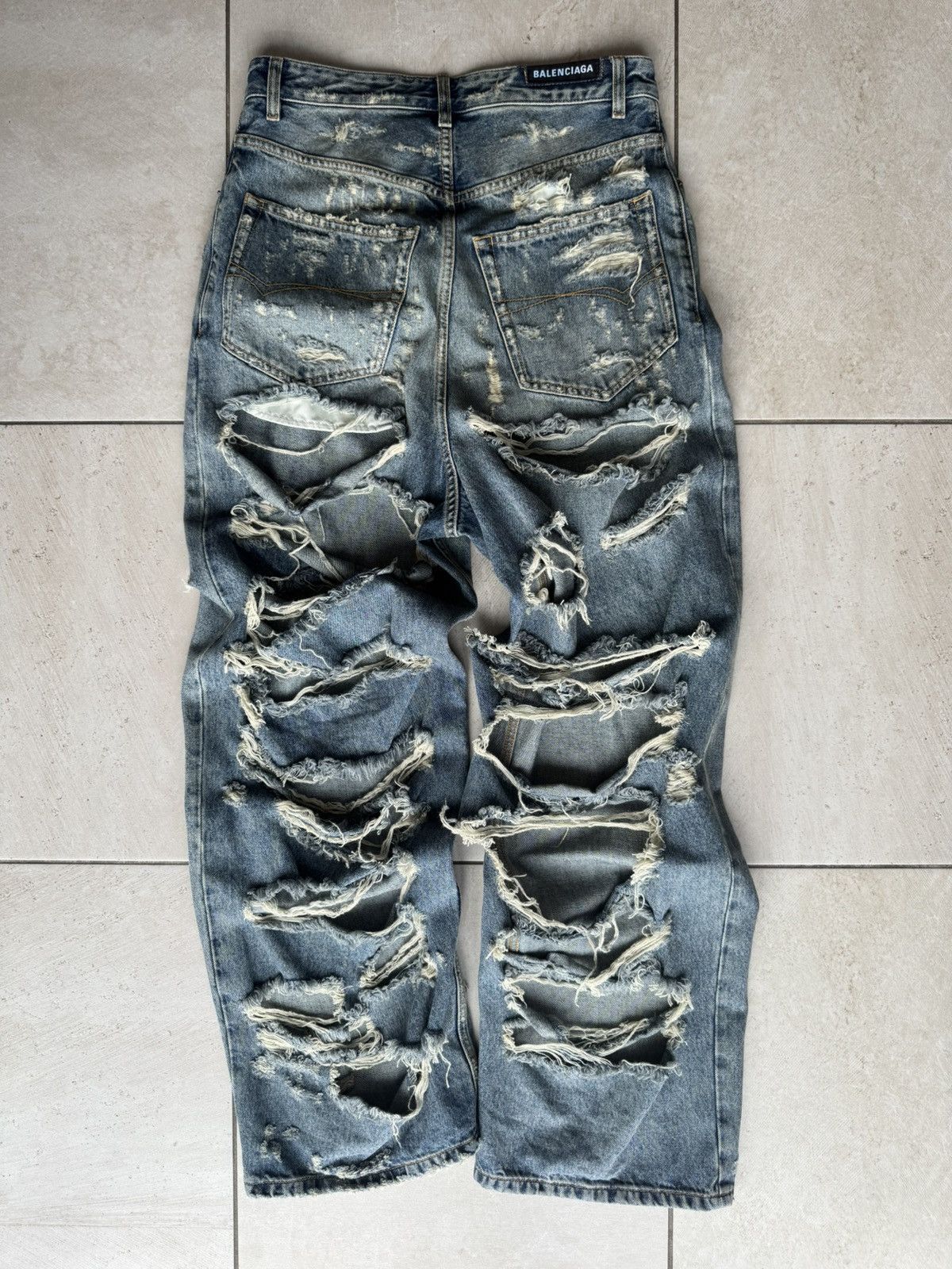 Balenciaga Balenciaga Super Destroyed Denim Size US 32 / EU 48 - 2 Thumbnail