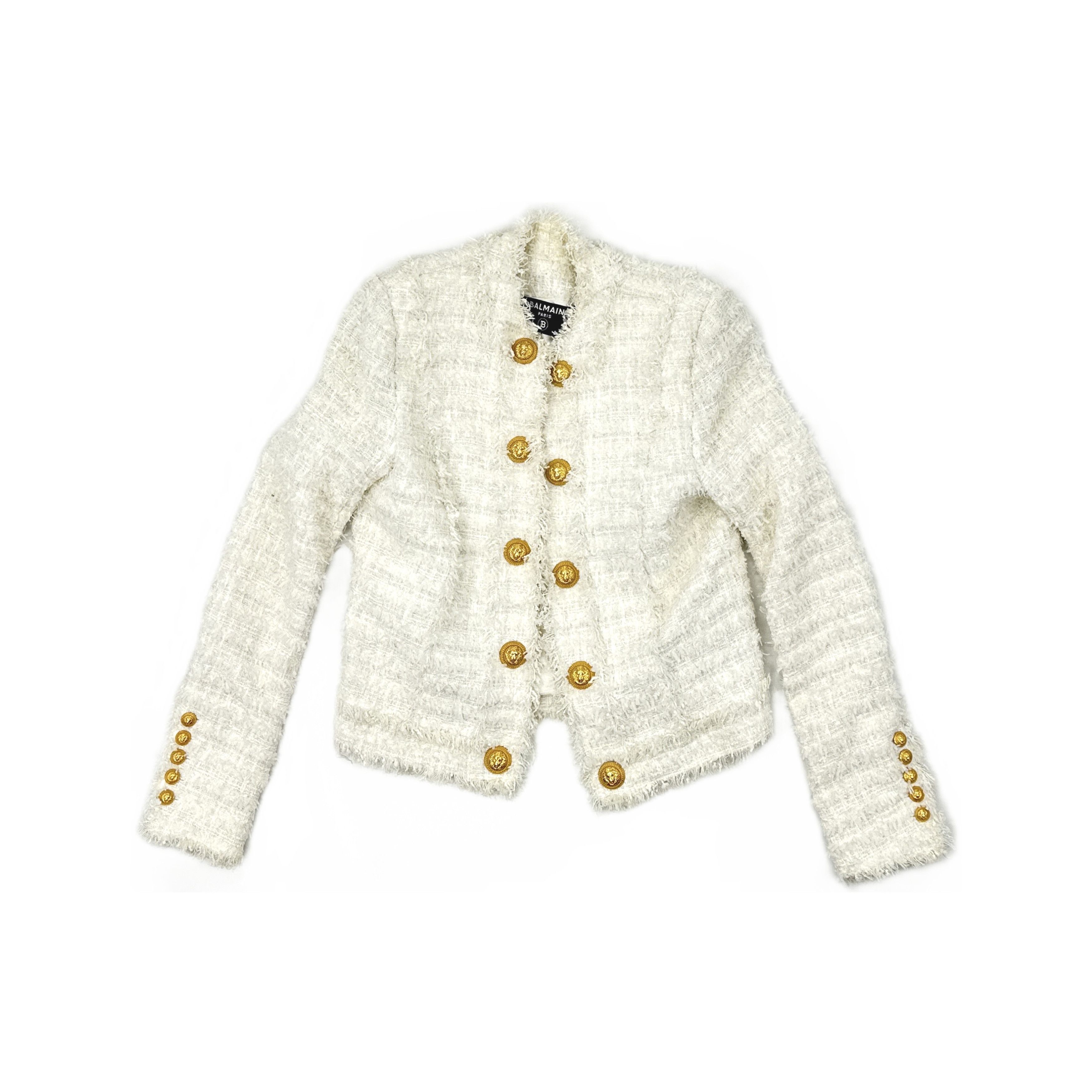 Balmain Balmain White Double-Breasted Blazer Size 36 Size XS / US 0-2 / IT 36-38 - 1 Thumbnail
