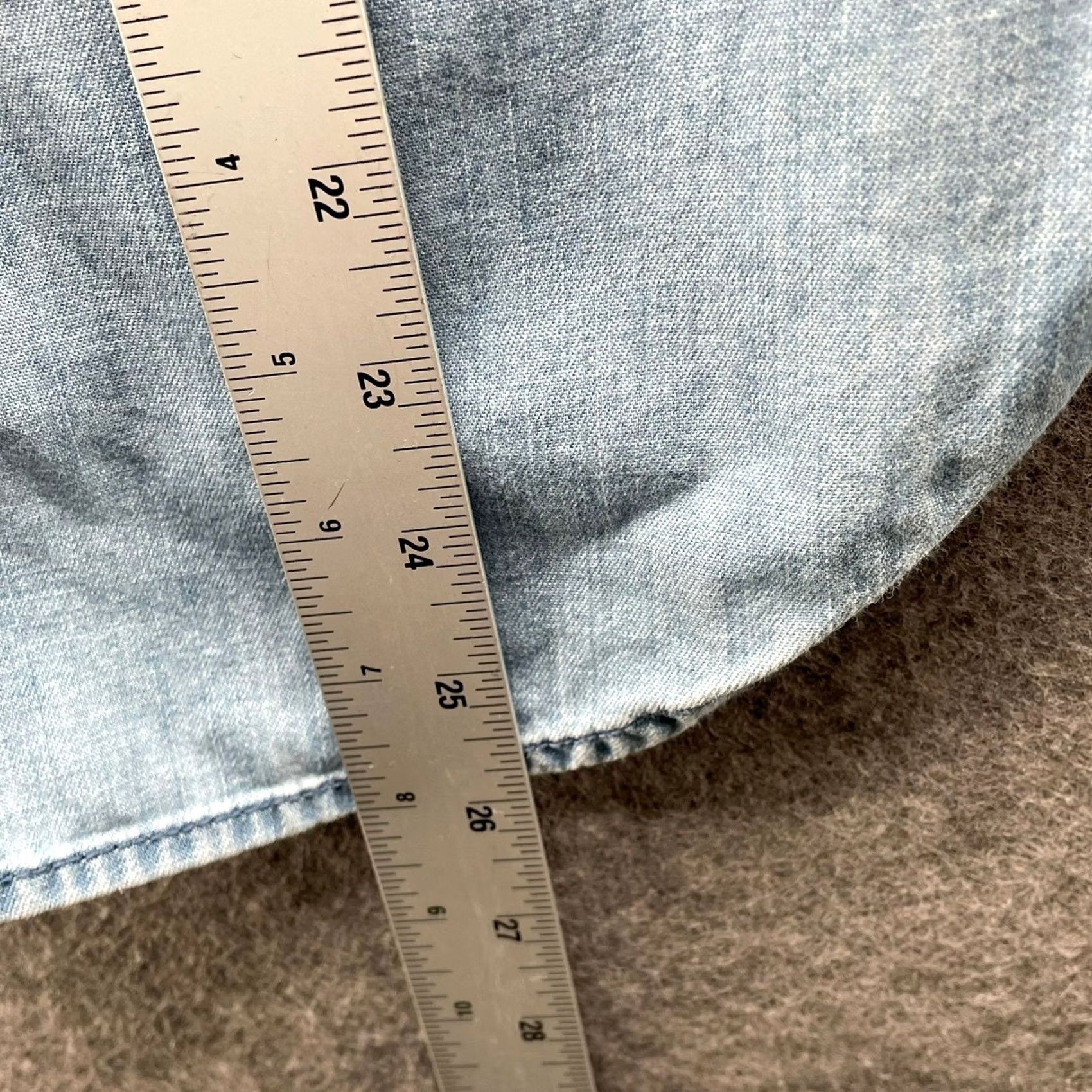 J.Crew J.Crew Chambray Button Down Shirt Womens 0 Light Blue Long Sleeve Cotton Western Size XS / US 0-2 / IT 36-38 - 8 Thumbnail