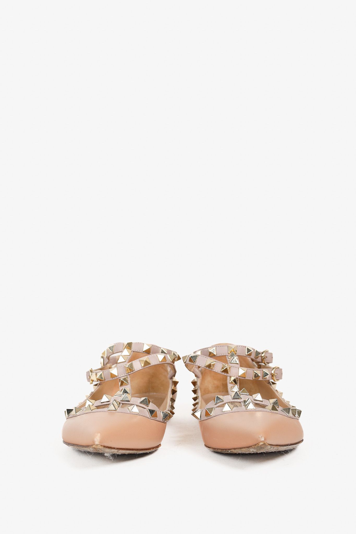 Valentino Valentino Garavani Rockstud Triple Cage Ballerina Flat Size US 5.5 / IT 35.5 - 2 Thumbnail