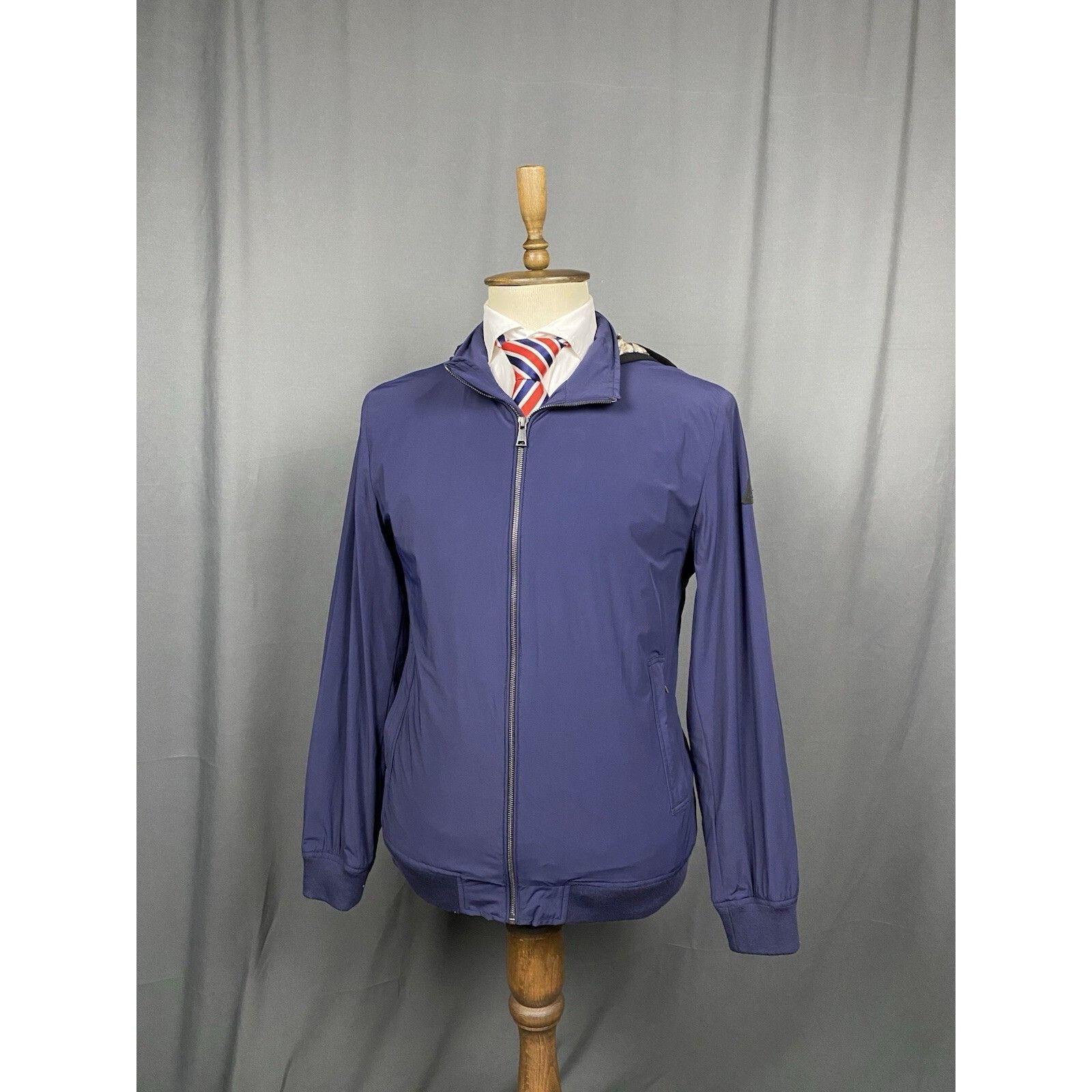 Aquascutum Aquascutum Check Men's Blue Windbreaker Jacket Size L Size US L / EU 52-54 / 3 - 2 Thumbnail