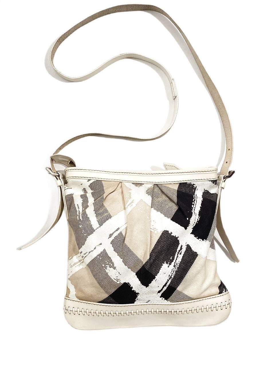 Burberry Burberry Nova Check Monogram Canvas Leather Shoulder Bag Y2K Size ONE SIZE - 1 Thumbnail