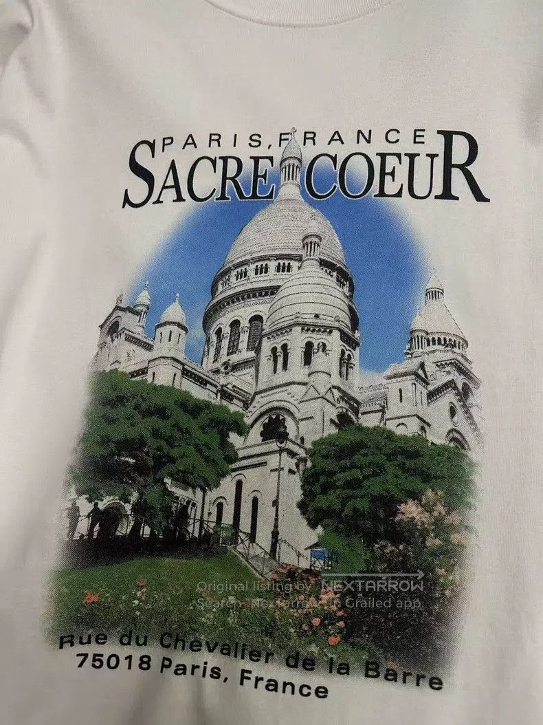 Balenciaga Double-sided Church Printed Short Sleeve T-shir